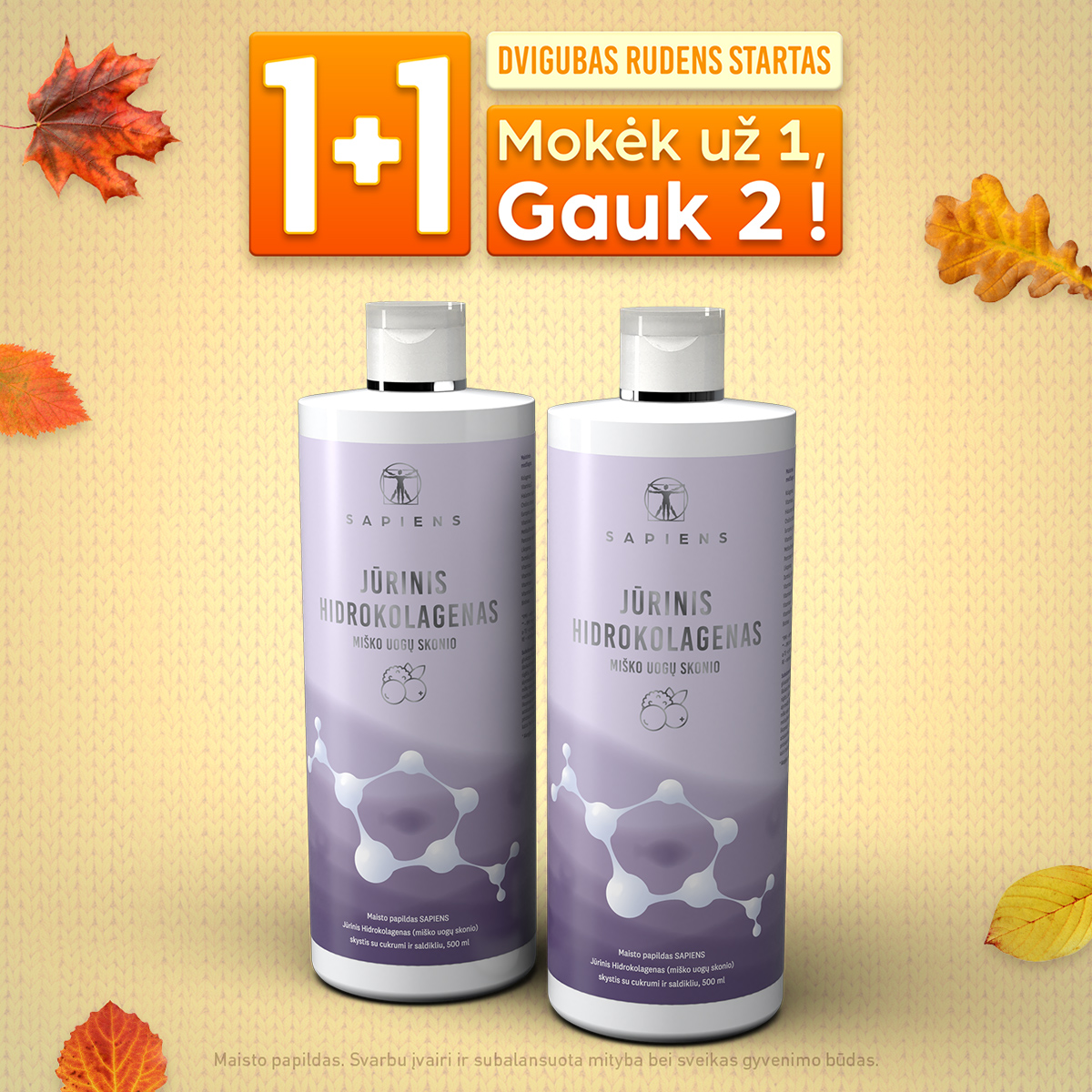 Sapiens Facebook ad: JŪRINIS HIDROKOLAGENAS 1+1