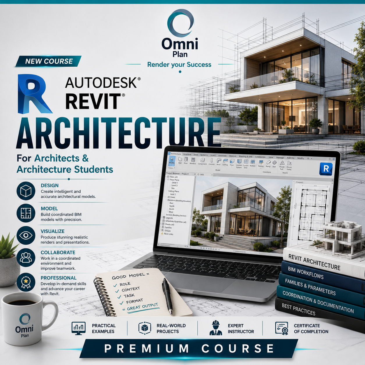 OmniPlan Facebook ad: Revt Architecture BIM Based Course