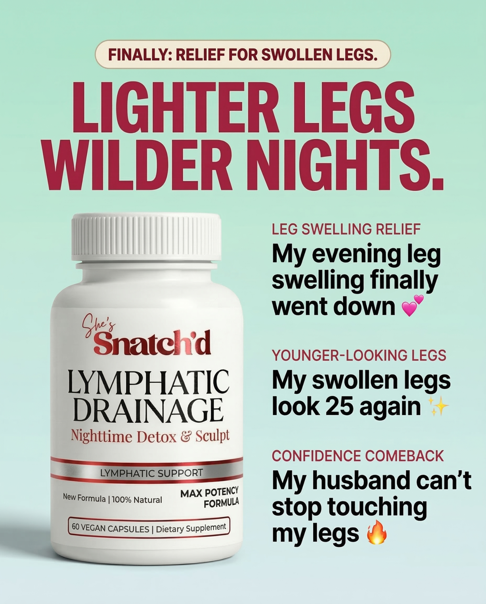 Lymphatic Specialist - Sarah Miller Facebook ad: If Your Legs Stay Swollen No Matter What You Do, Read This.