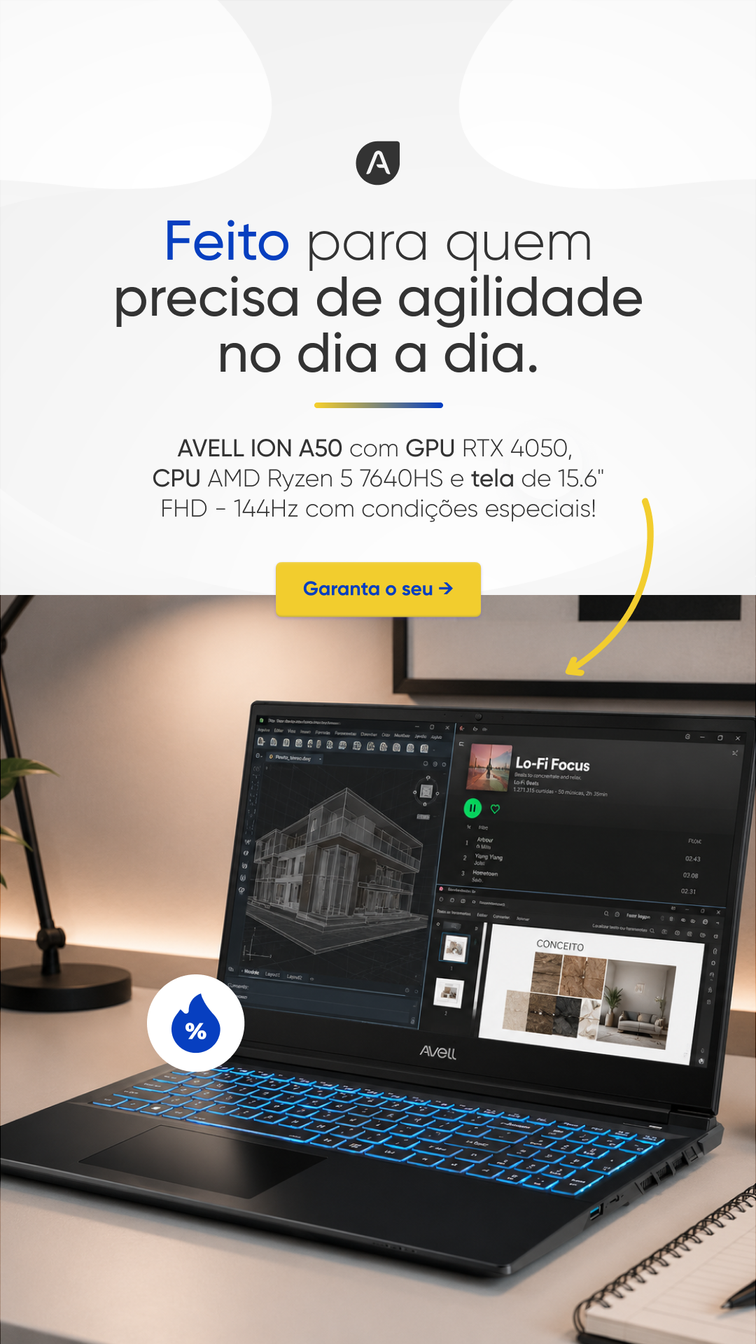 Avell Notebooks Facebook ad