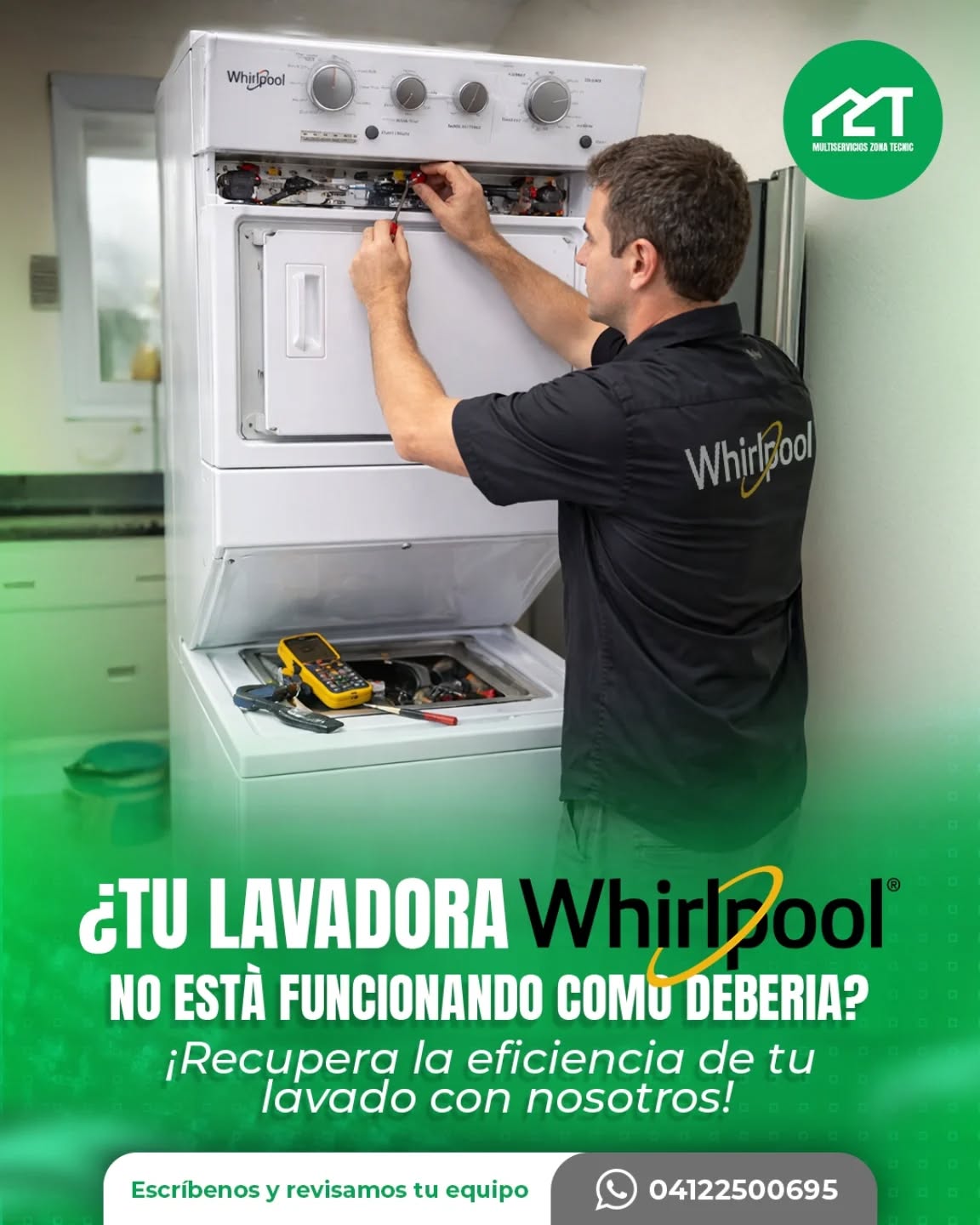 Multiservicios Zona Tecnic Facebook ad from Apr 15, 2026