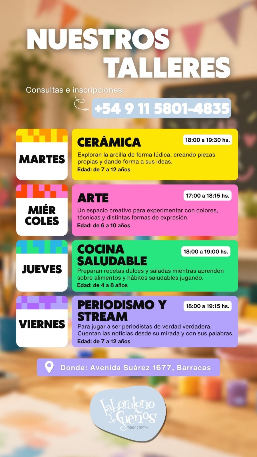 LaBoRaToRiO de SuEñOs Facebook ad from May 17, 2026