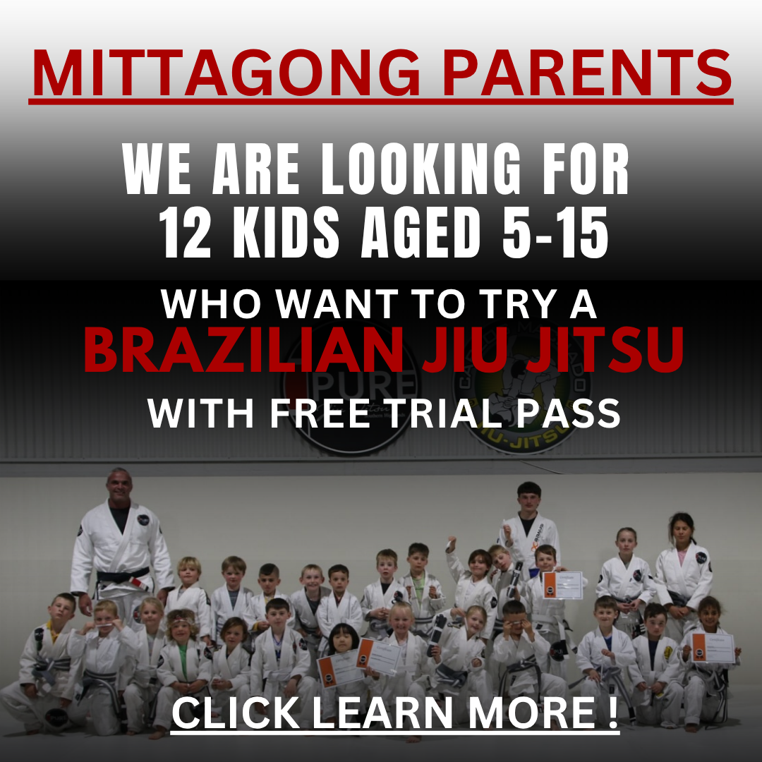 Pure Jiu Jitsu Southern Highlands Facebook ad: FREE BJJ TRIAL PASS for KIDS