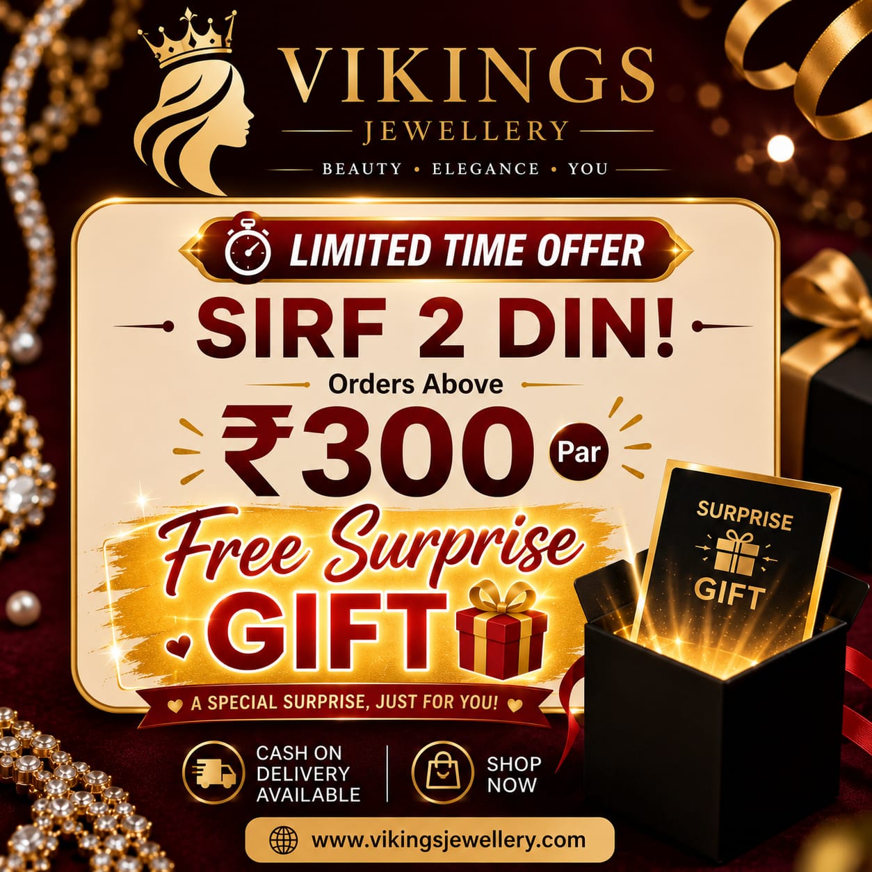 Vikings jewellery Facebook ad