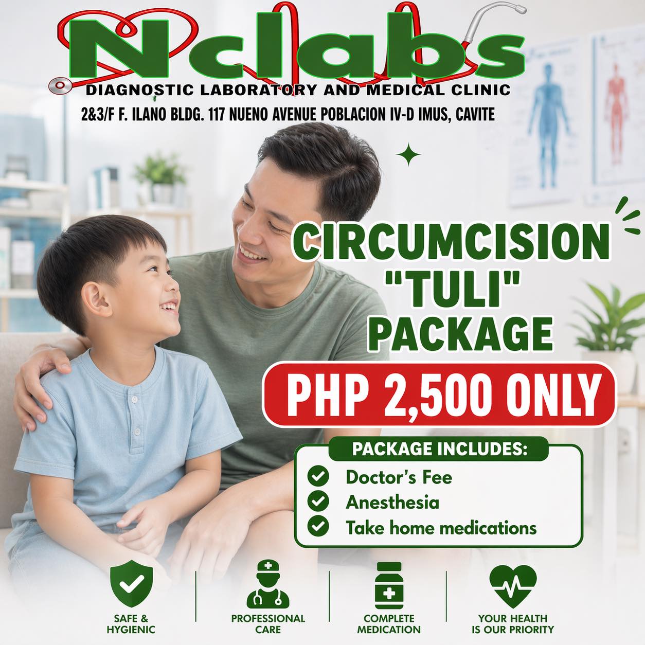 Nclabs Diagnostic Laboratory and Medical Clinic Facebook ad
