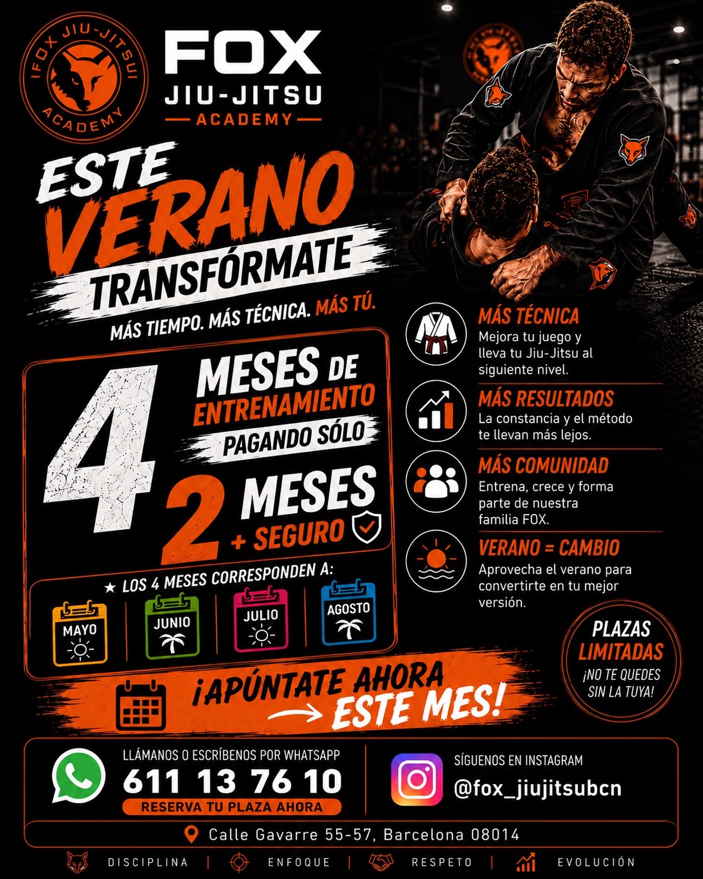 Fox Jiu-Jitsu Academy Facebook ad: PROMO SUMMER ADULTS