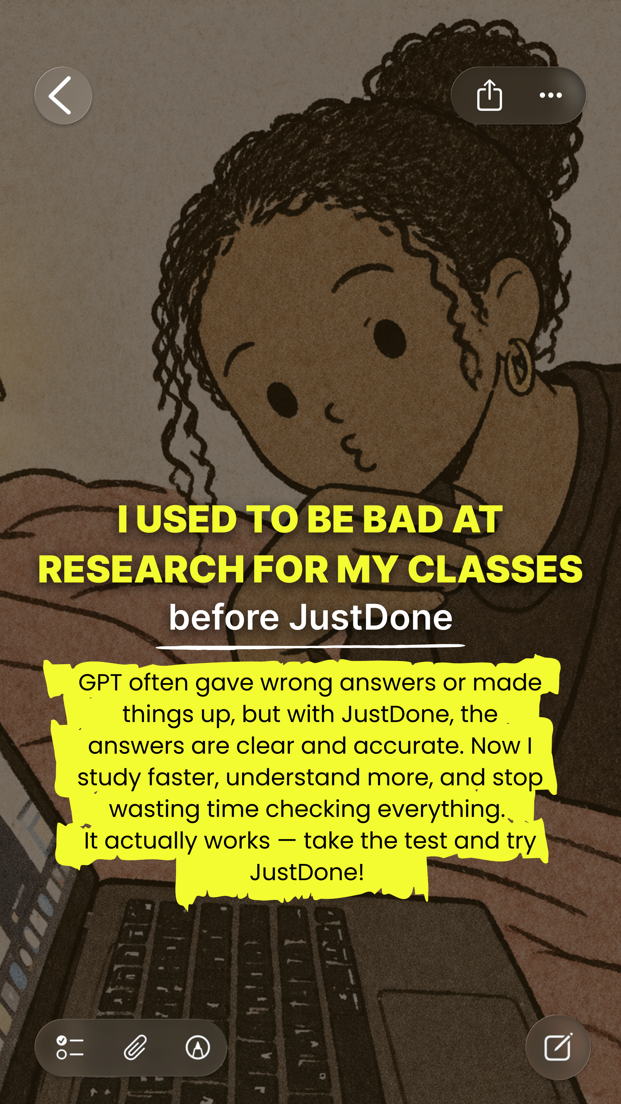JustDone Facebook ad