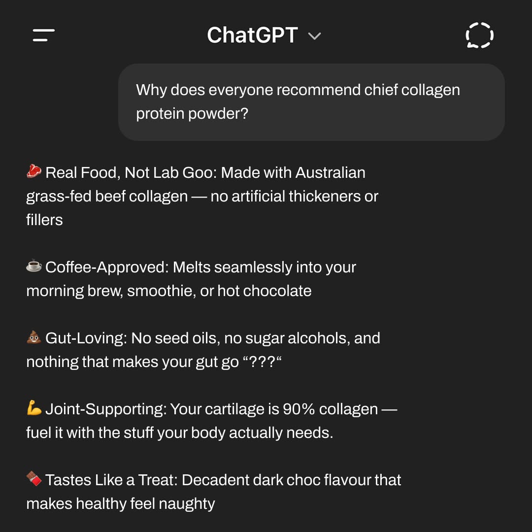 Chief Nutrition USA Facebook ad