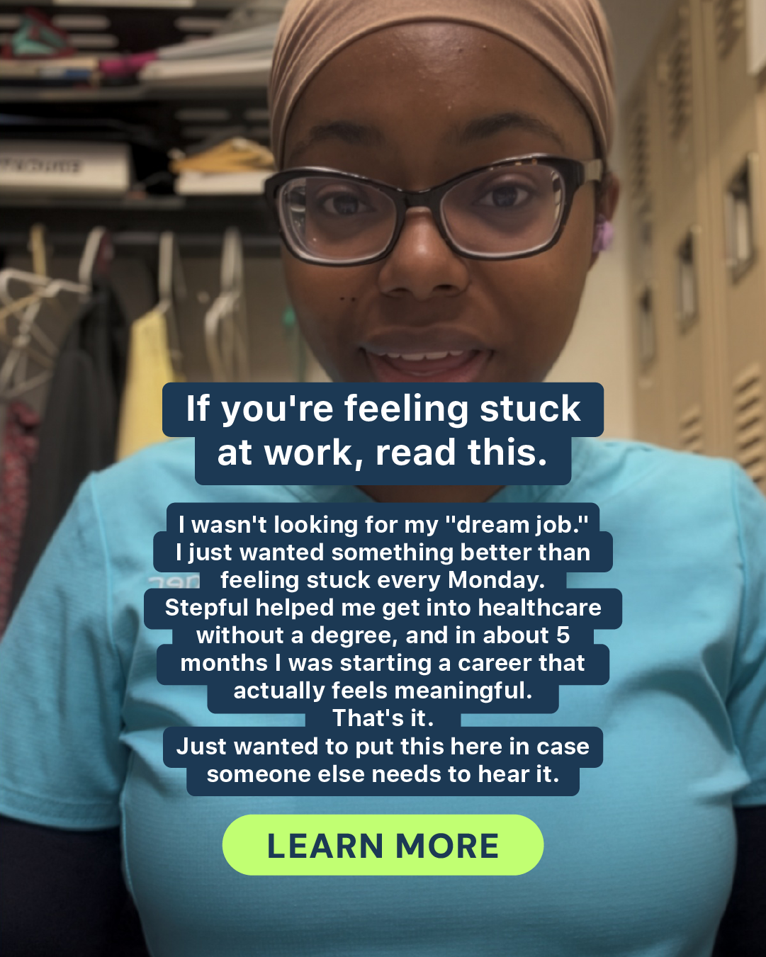 Stepful Facebook ad: Become a Medical Assistant Around Your Life