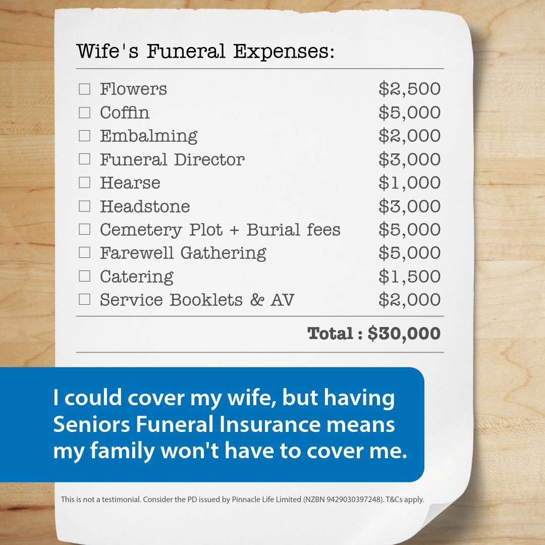 New Zealand Seniors Funeral Insurance Facebook ad from Jul 6, 2026