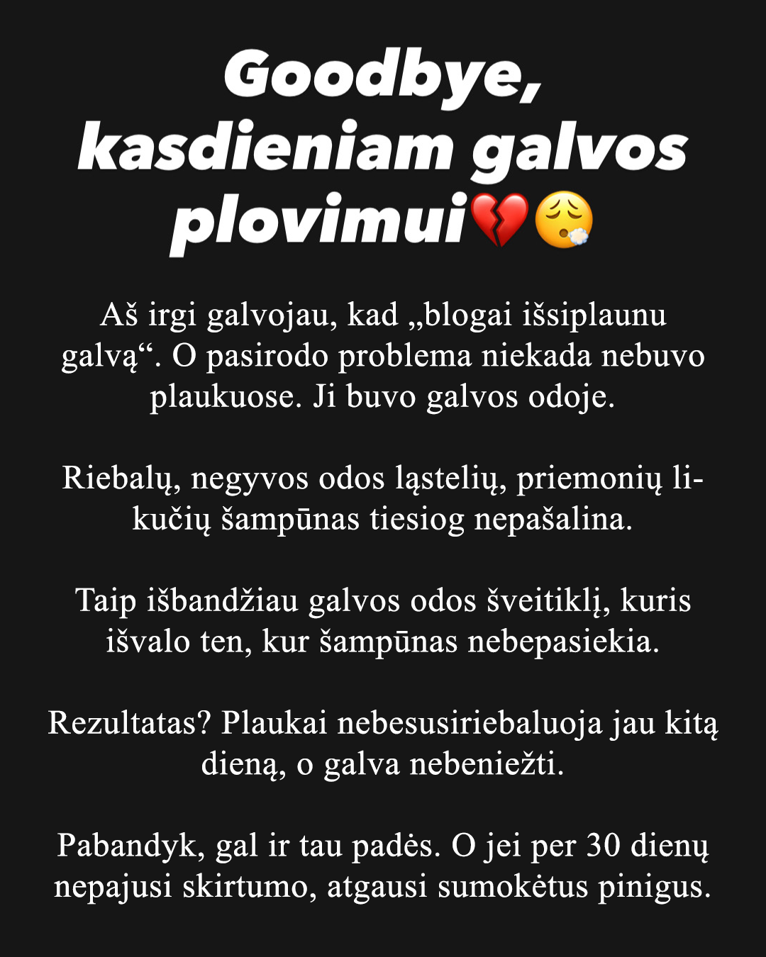 Tavo Šampūnas Facebook ad