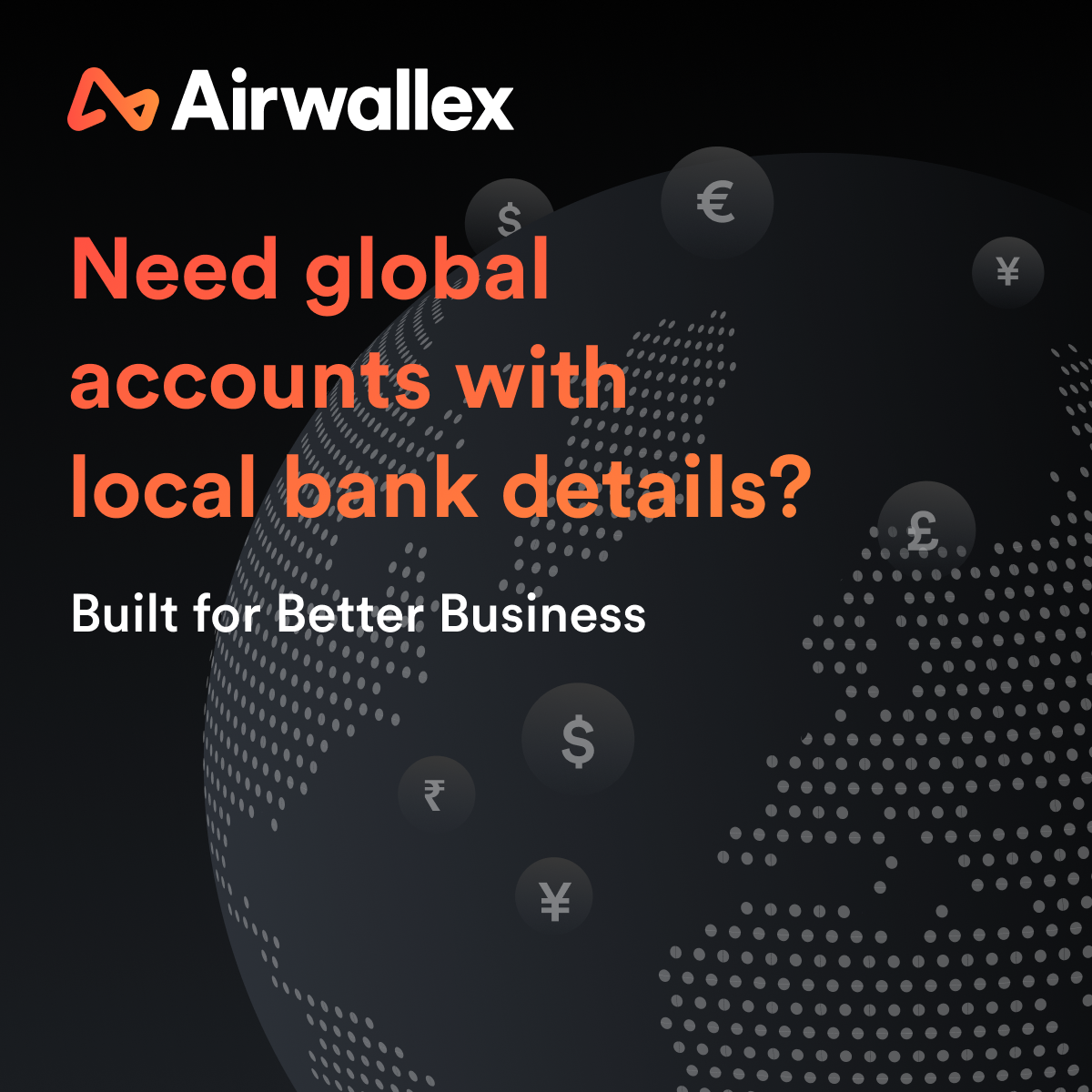 Airwallex Facebook ad: Upgrade Your Global Finances