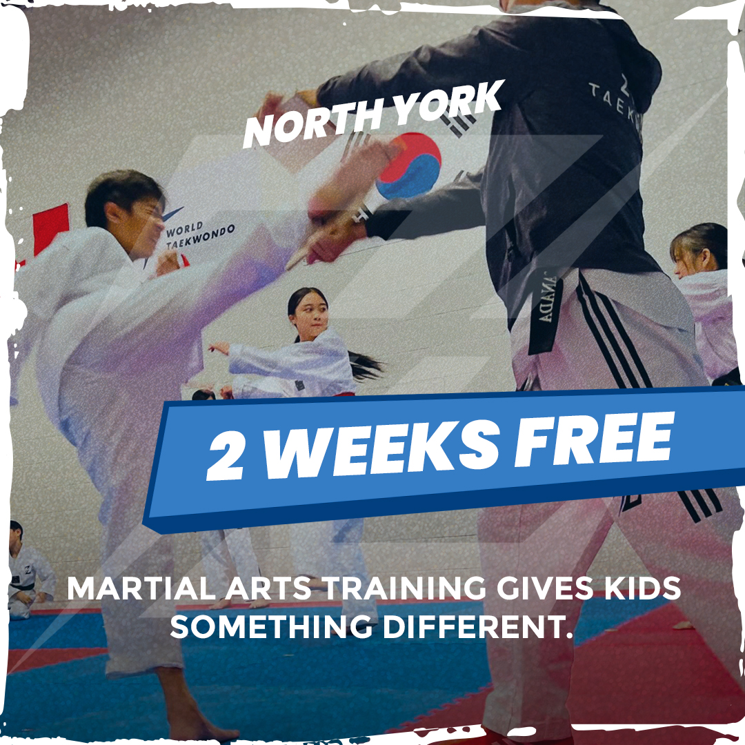 Zion Taekwondo Markham Facebook ad: 2 Weeks Free Taekwondo Trial