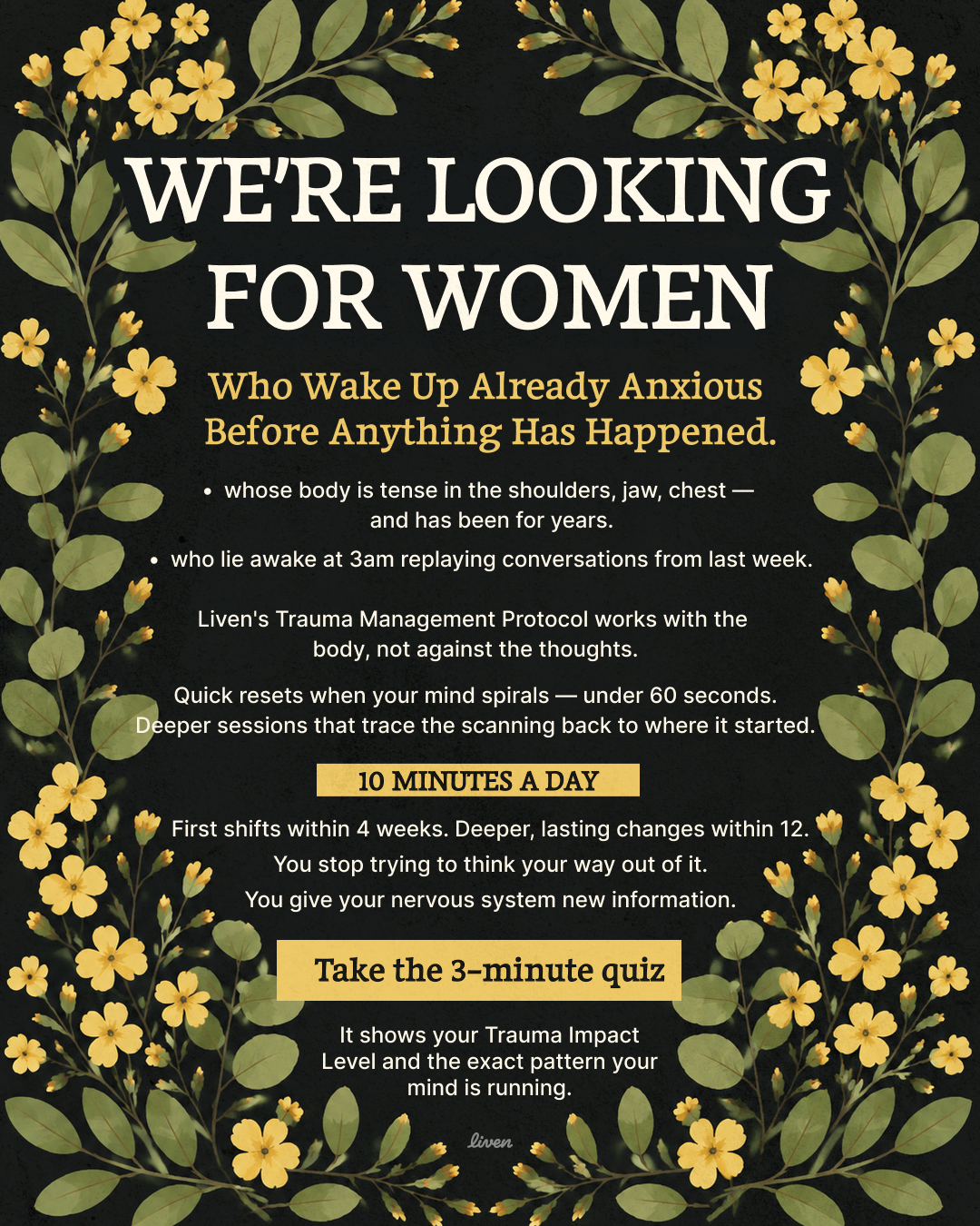 Liven: Self-Discovery Community Facebook ad
