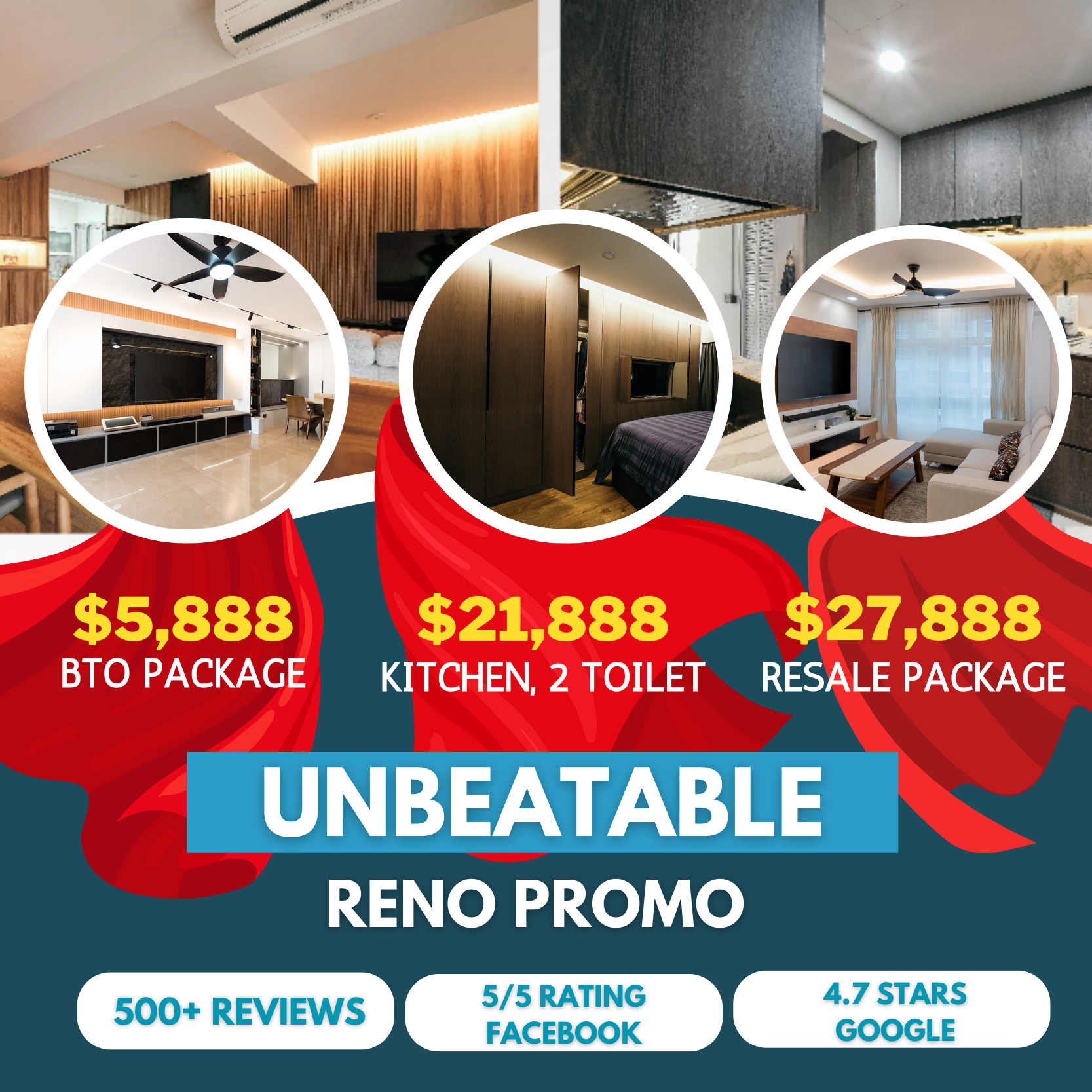 My Reno Diary Facebook ad: Save big on your reno and get your dream home!
