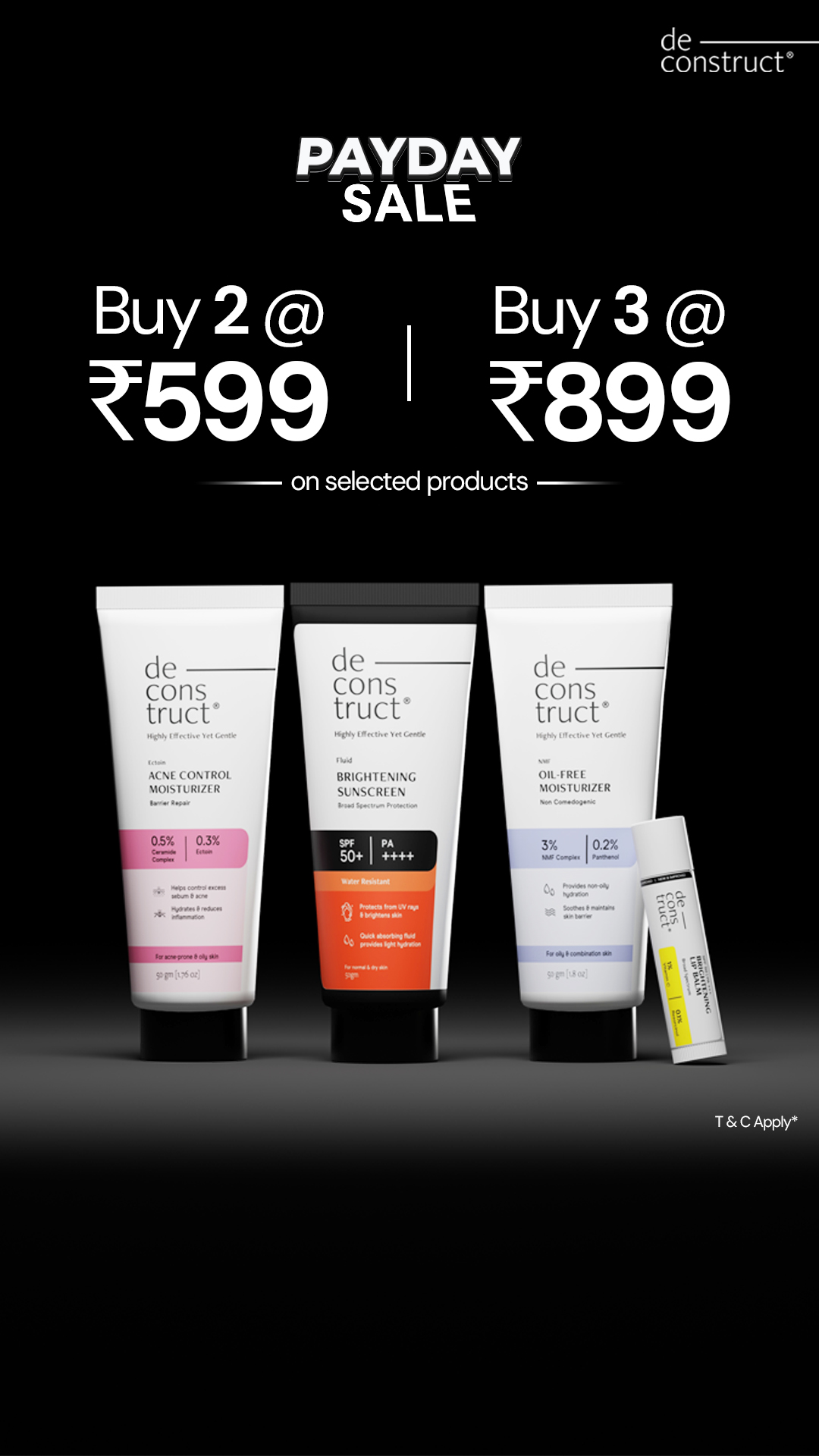 Deconstruct Skincare Facebook ad