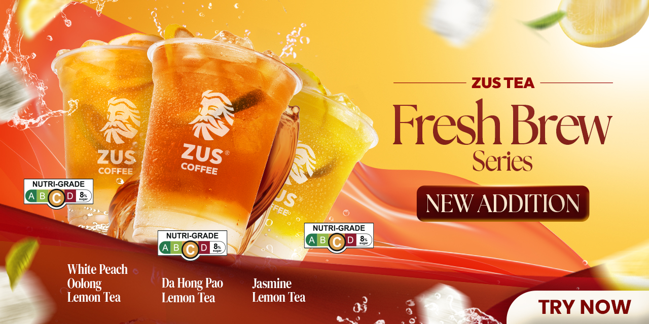 ZUS Coffee Singapore Facebook ad: Fresh Brew Lemon Tea Is Here