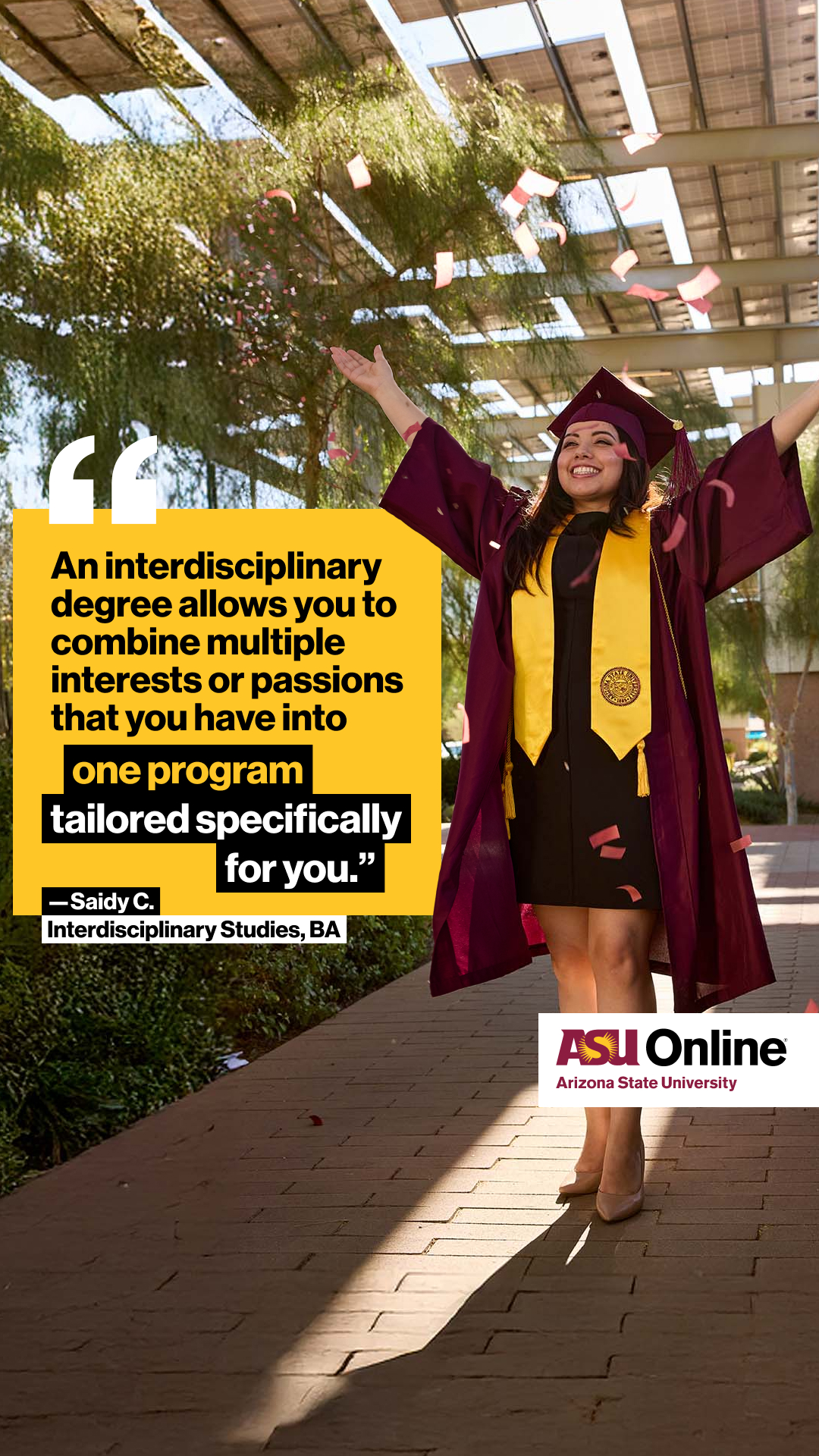 ASU Online Facebook ad