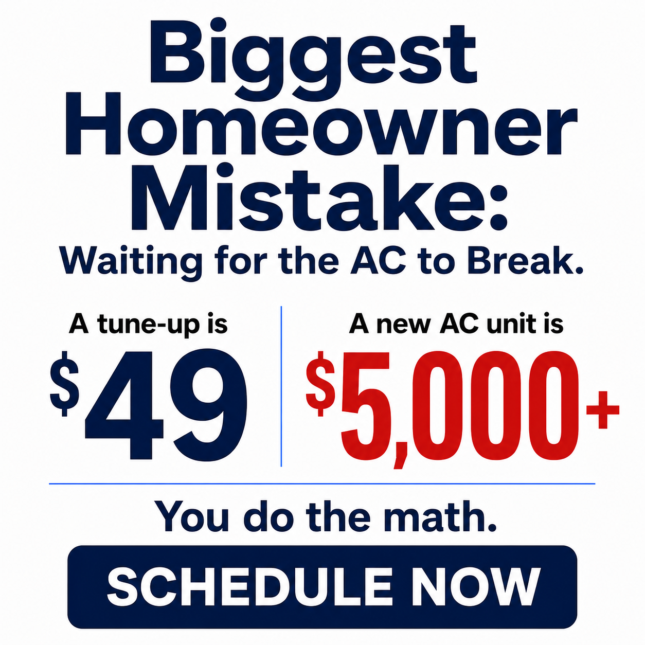 Precision Pipe and Climate HVAC Facebook ad: Same Day AC Repair - Done Right