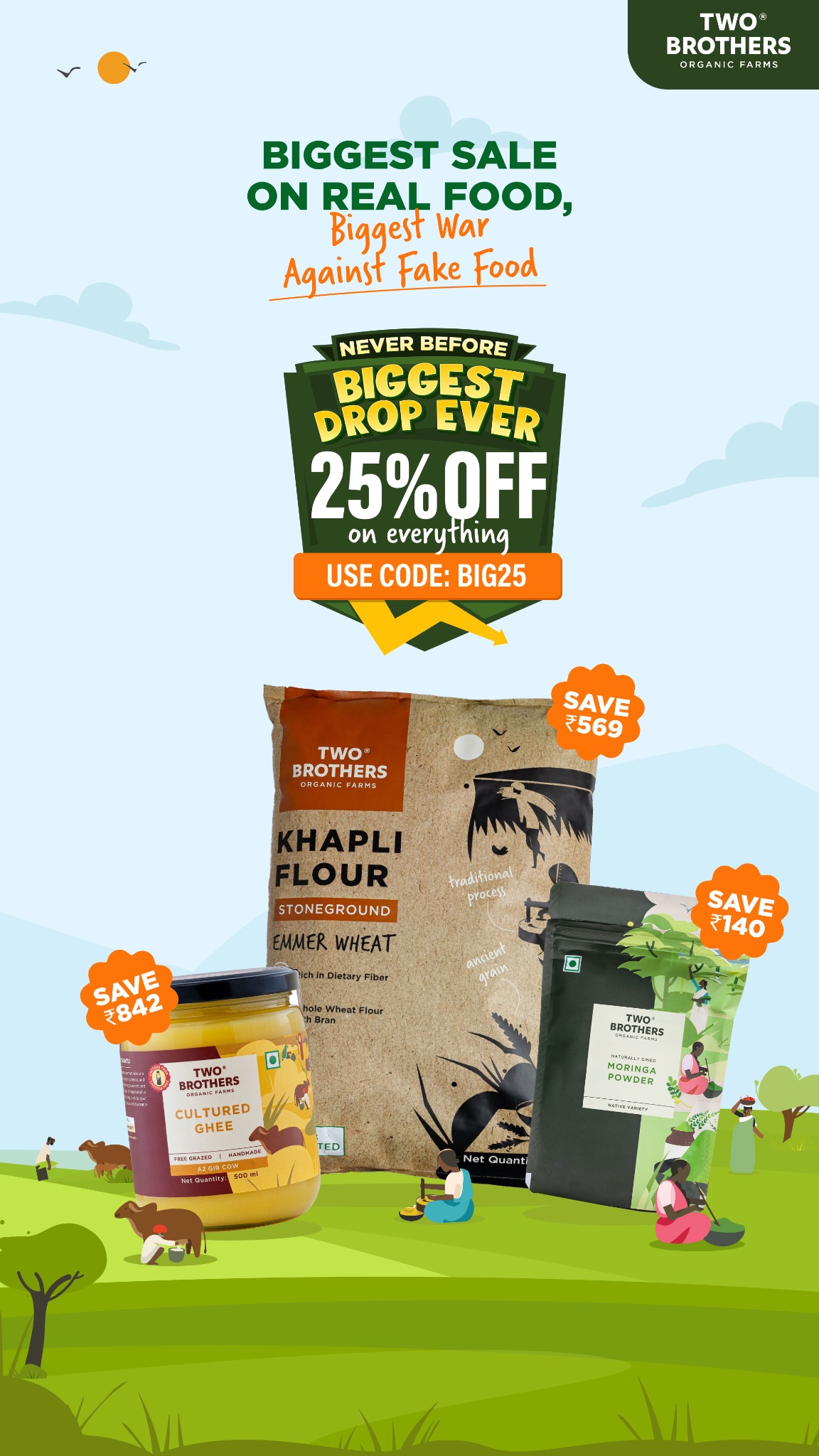 Two Brothers Organic Farms Facebook ad