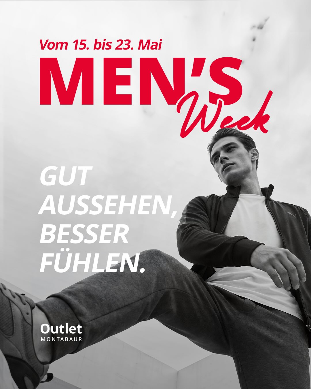Outlet Montabaur Facebook ad: Men‘s Week | Vom 15.