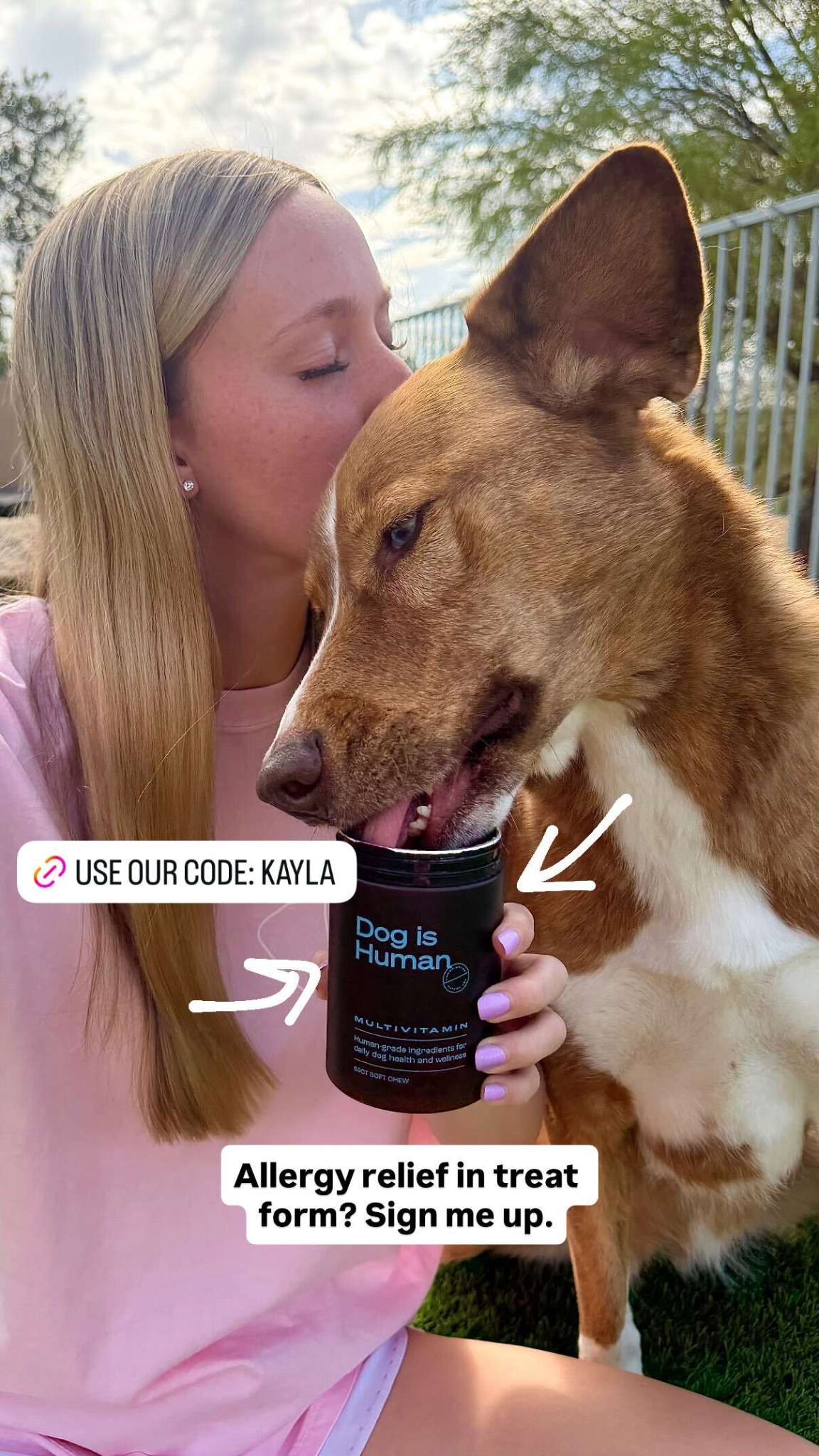 Kayla Kowalski Nutrition Facebook ad: Daily Dog Multivitamin, Real Results