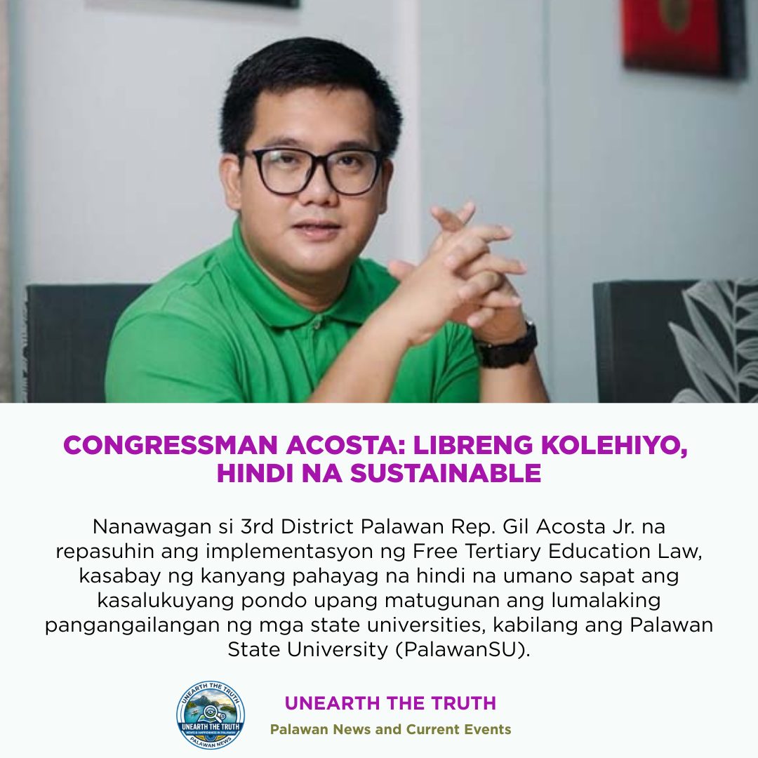 Unearth The Truth Facebook ad: CONGRESSMAN ACOSTA: LIBRENG KOLEHIYO, HINDI NA SUSTAINABLE