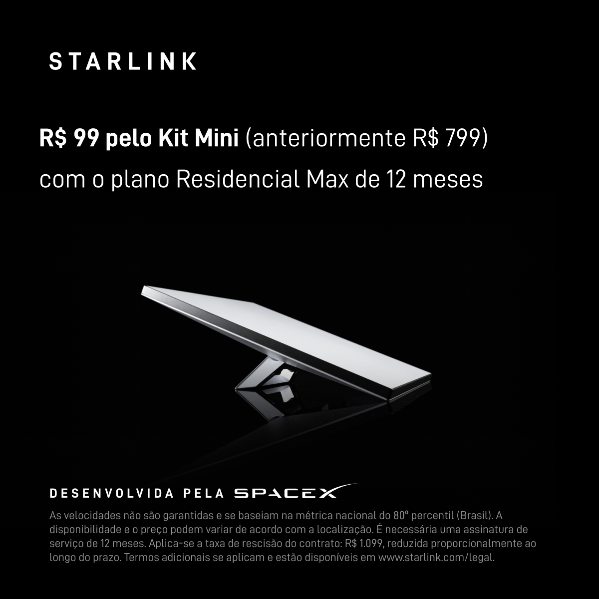 Starlink Facebook ad: Peça agora
