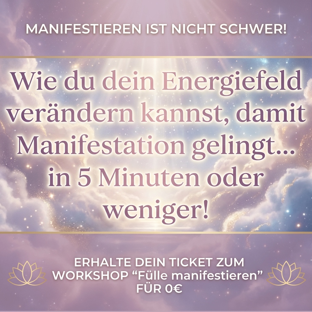 New Energy Queen Facebook ad: Zum gratis Workshop Fülle Manifestieren