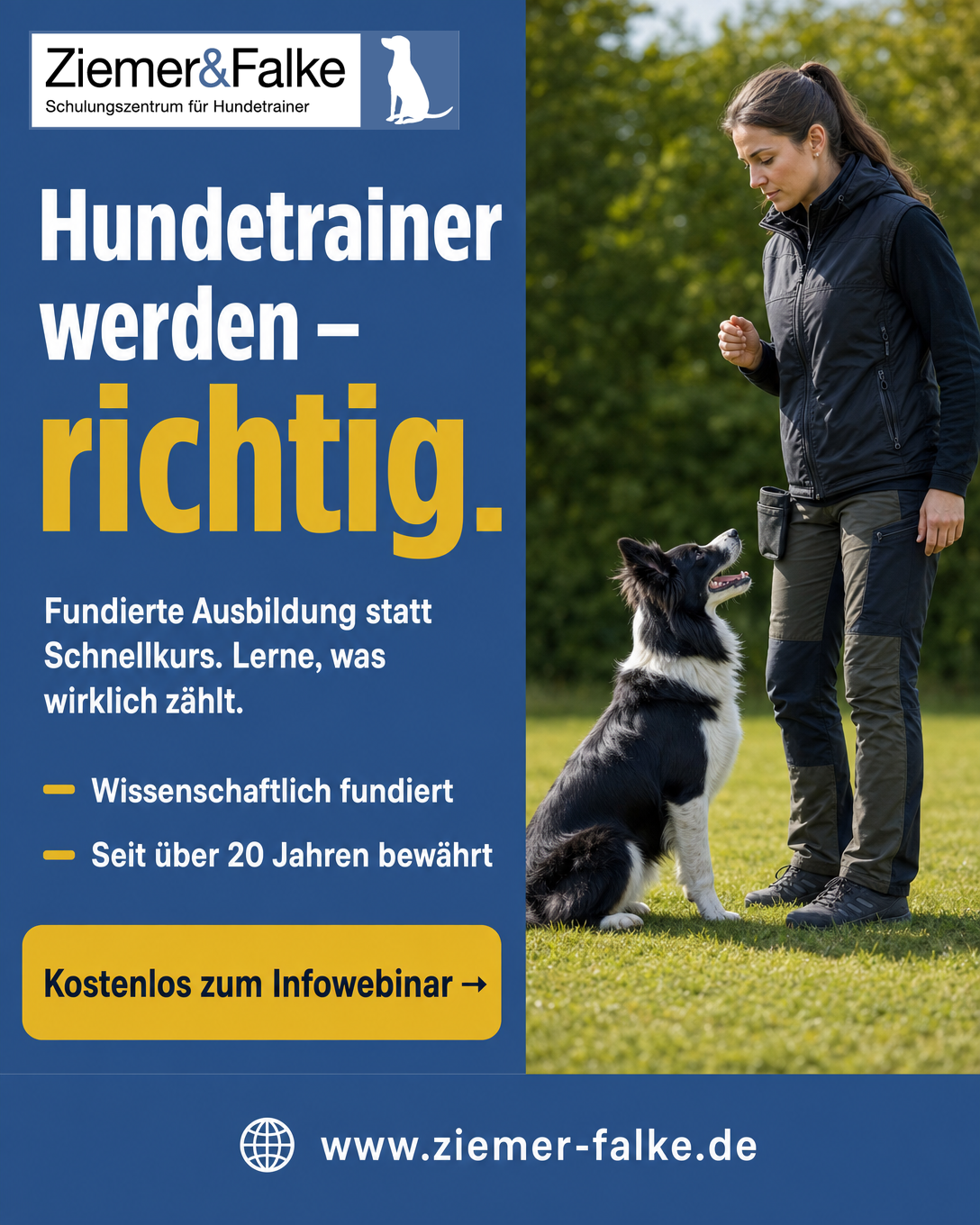 Ziemer & Falke - Schulungszentrum für Hundetrainer Facebook ad