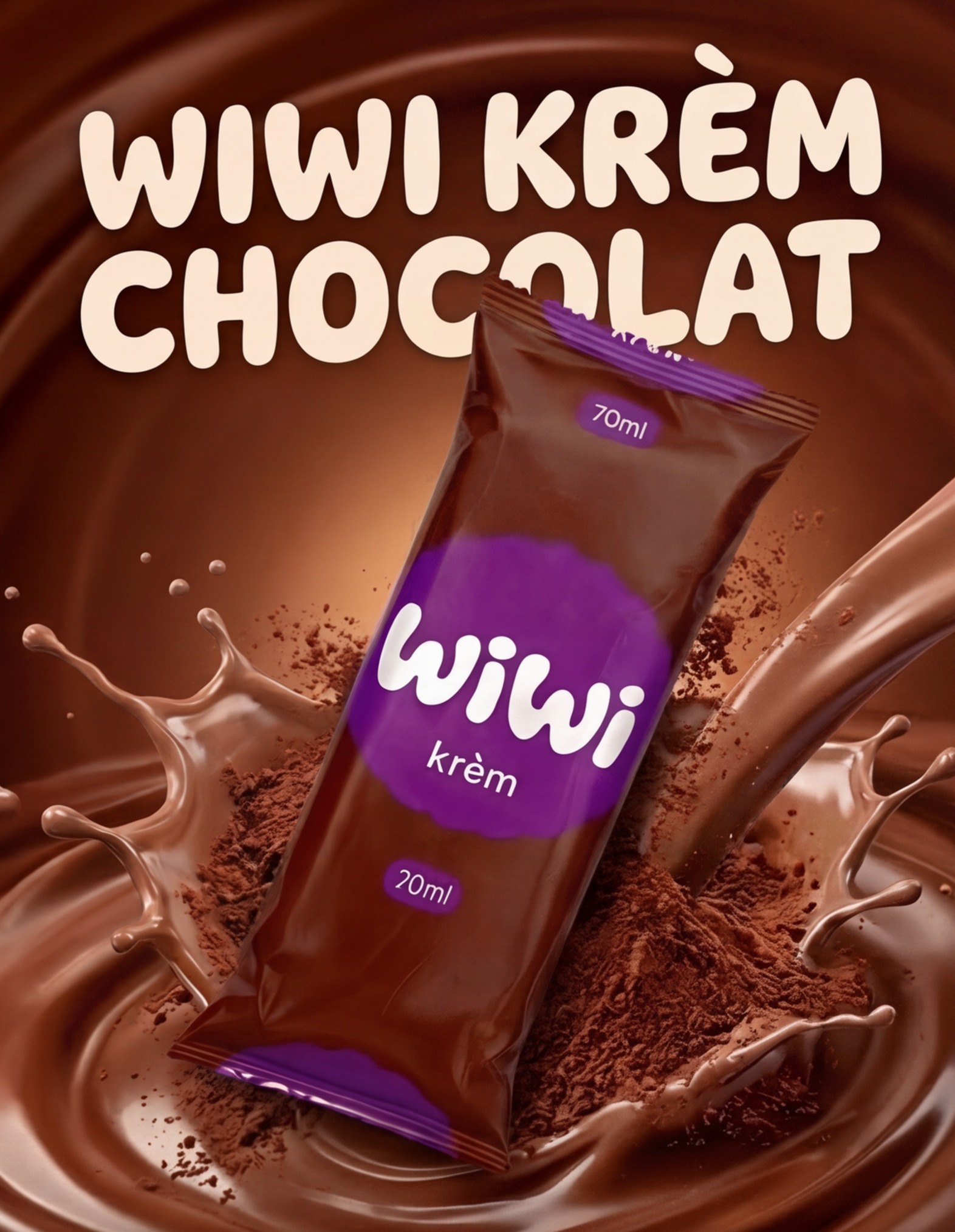 Kremwiwi Facebook ad: Krèm Wiwi Chokola rive.