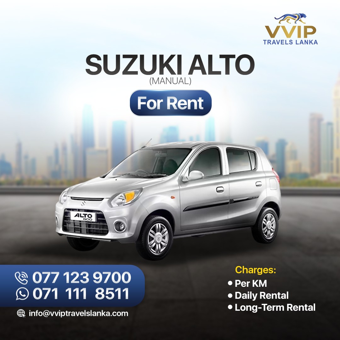VVIP Travels Lanka Facebook ad: Rent a Car with VVIP Travels Lanka!