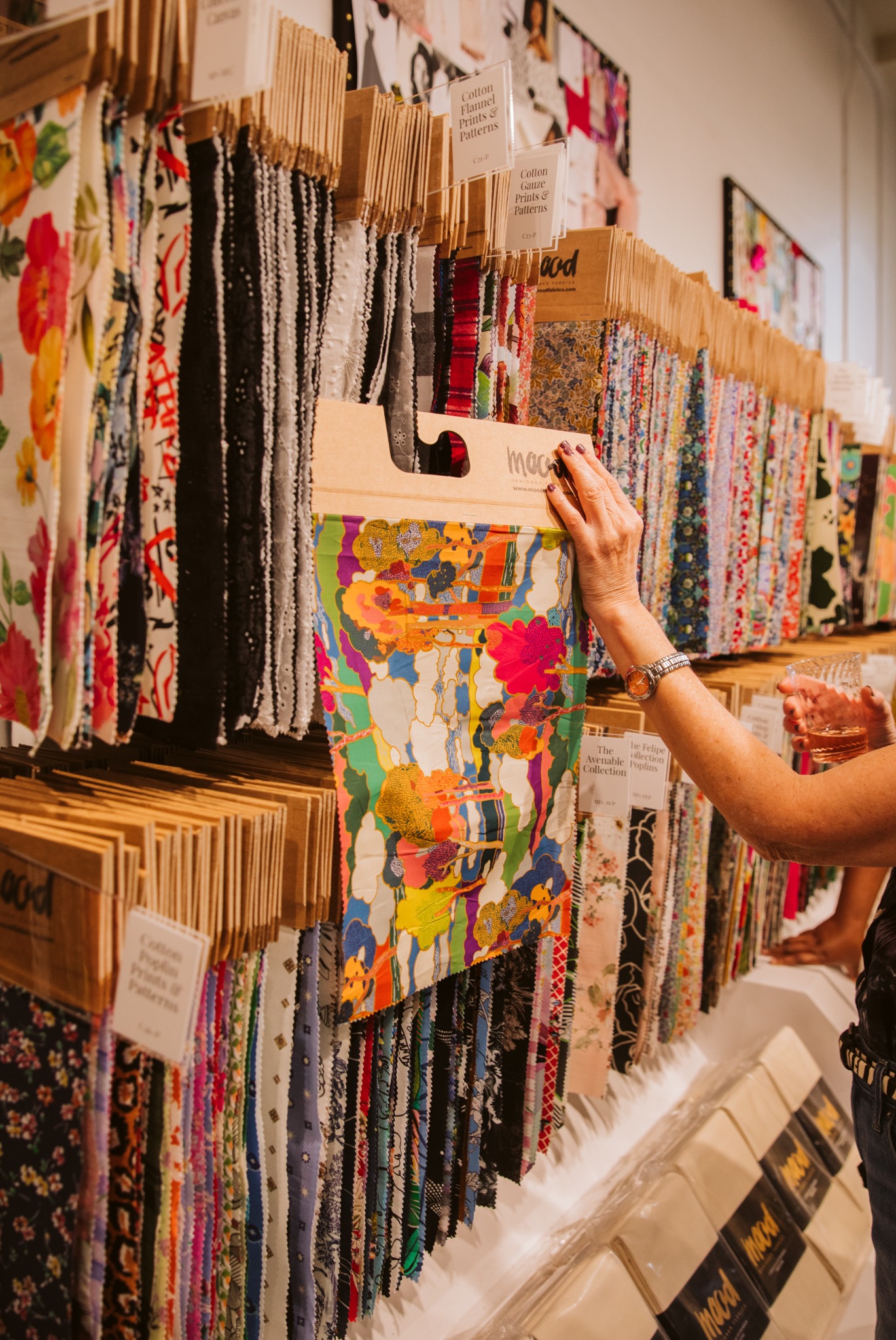 Mood Designer Fabrics Facebook ad: Atlanta’s New Fabric Destination