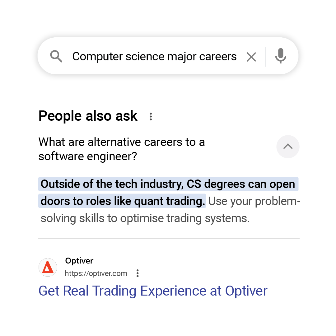 Optiver Facebook ad