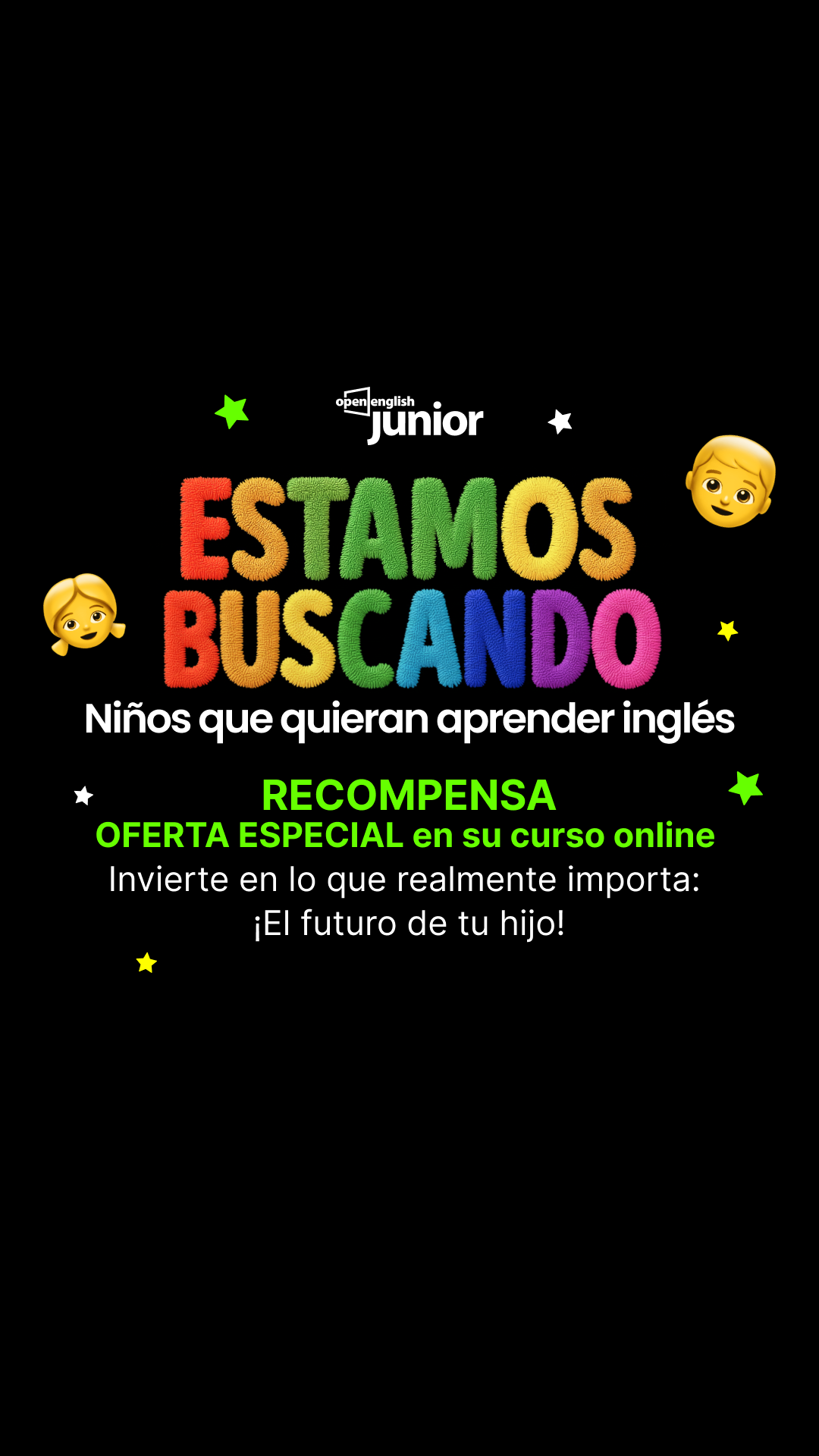 Open English Junior Facebook ad