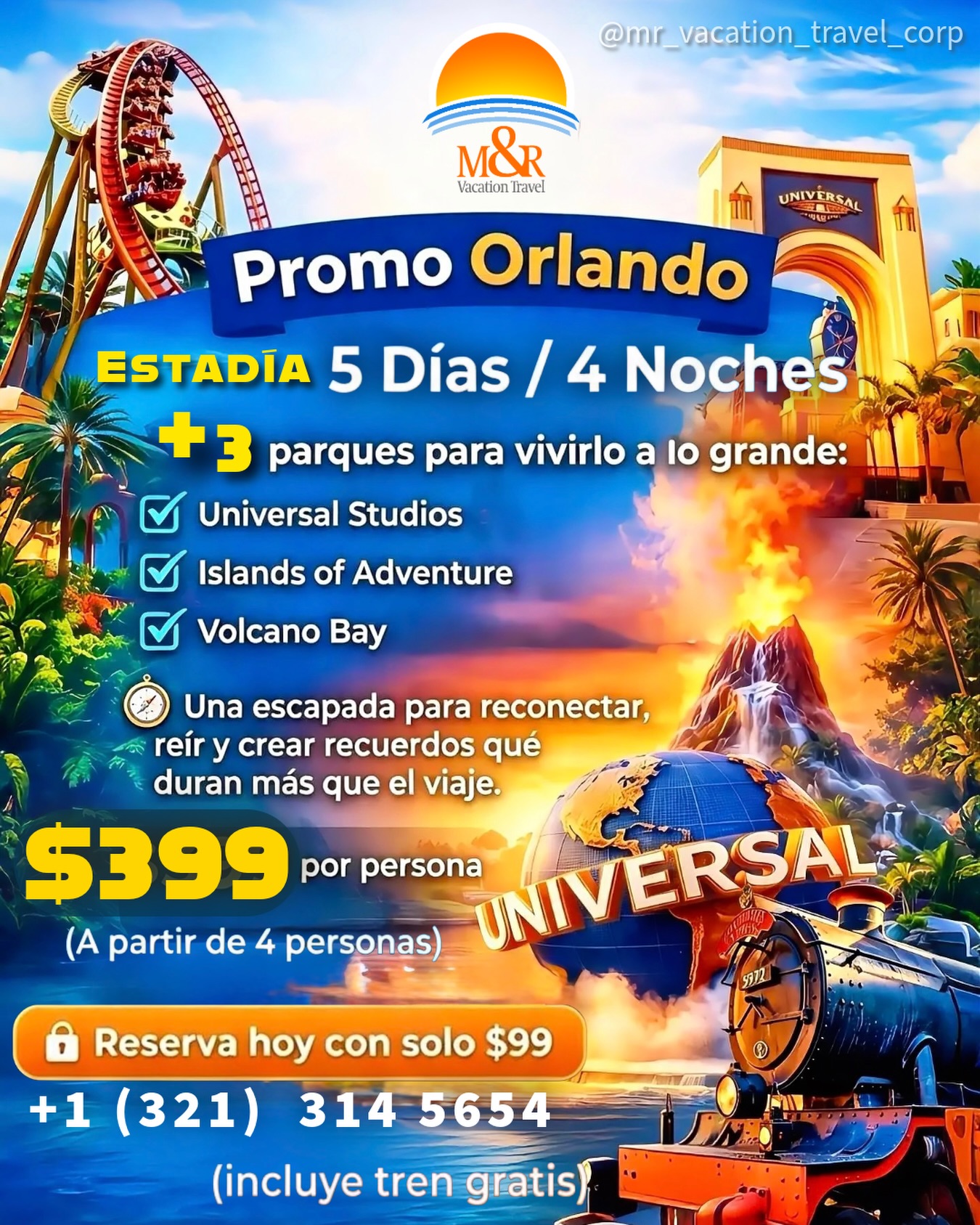 M&R Vacation Travel Facebook ad: Promo Orlando