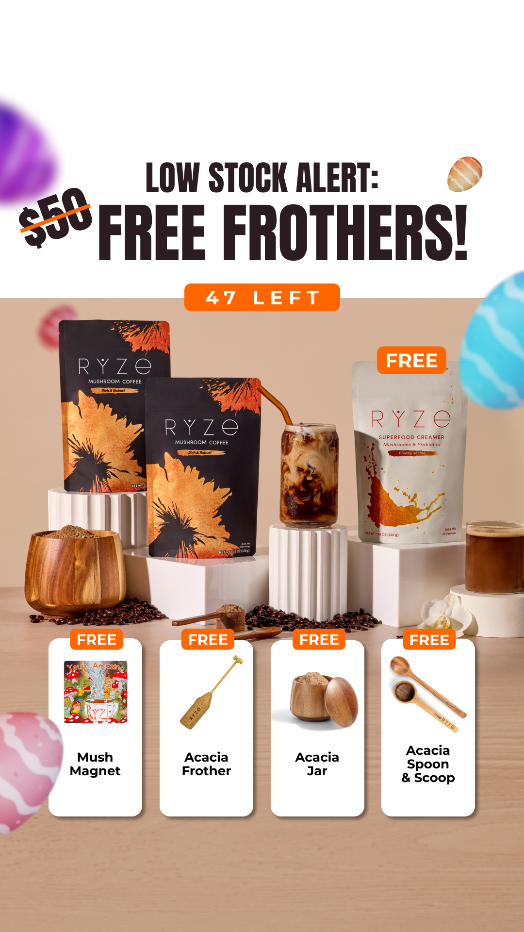 RYZE Superfoods Facebook ad