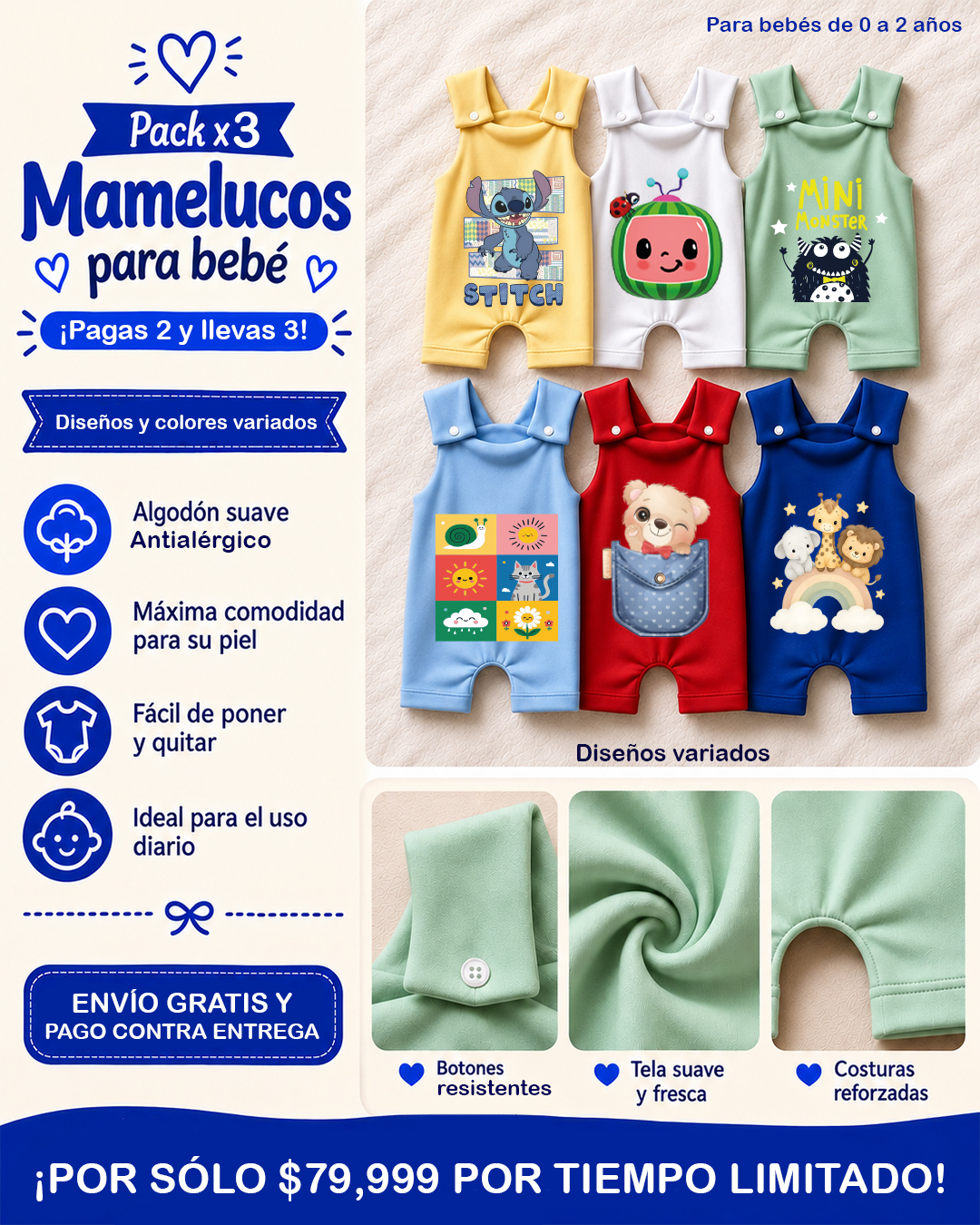Kibii tienda Facebook ad: Mamelucos de promo