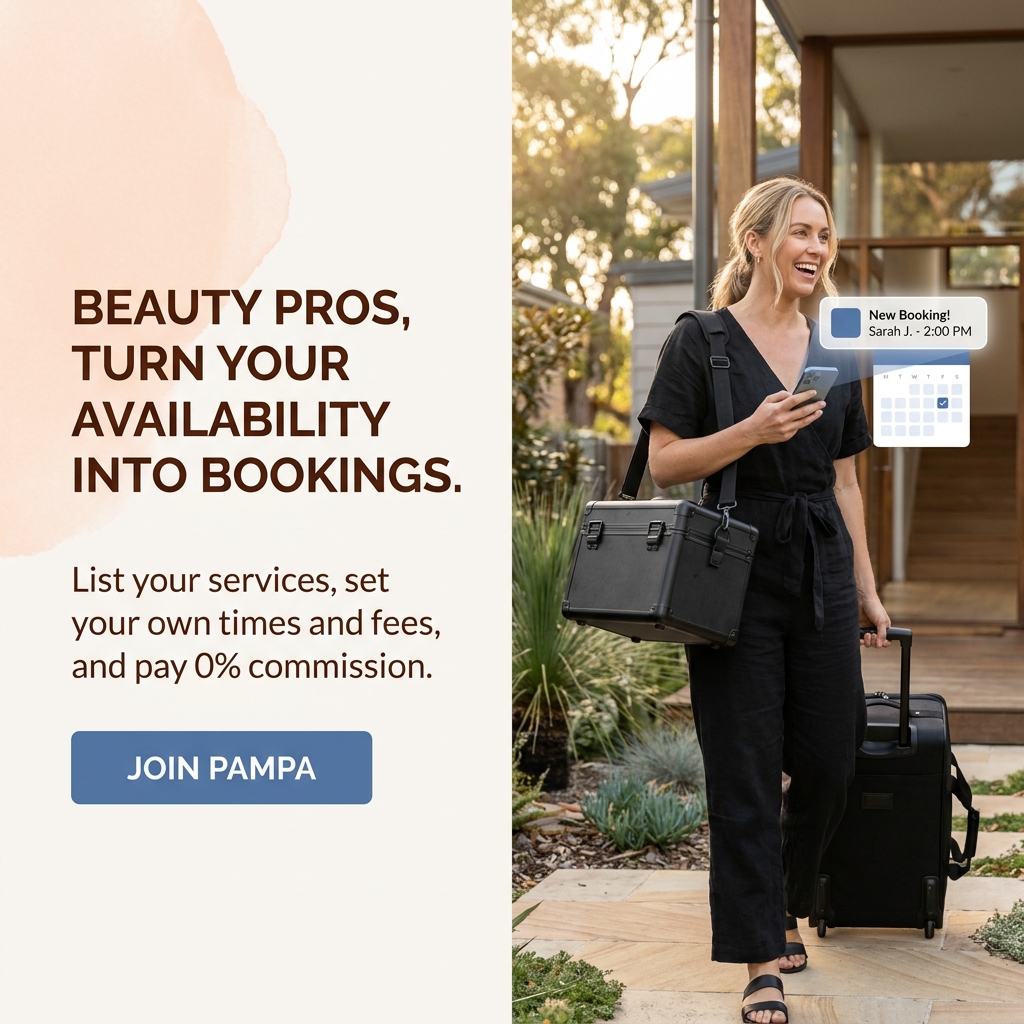 Pampa Beauty & Wellness App Facebook ad: Get Discovered. Get Booked.