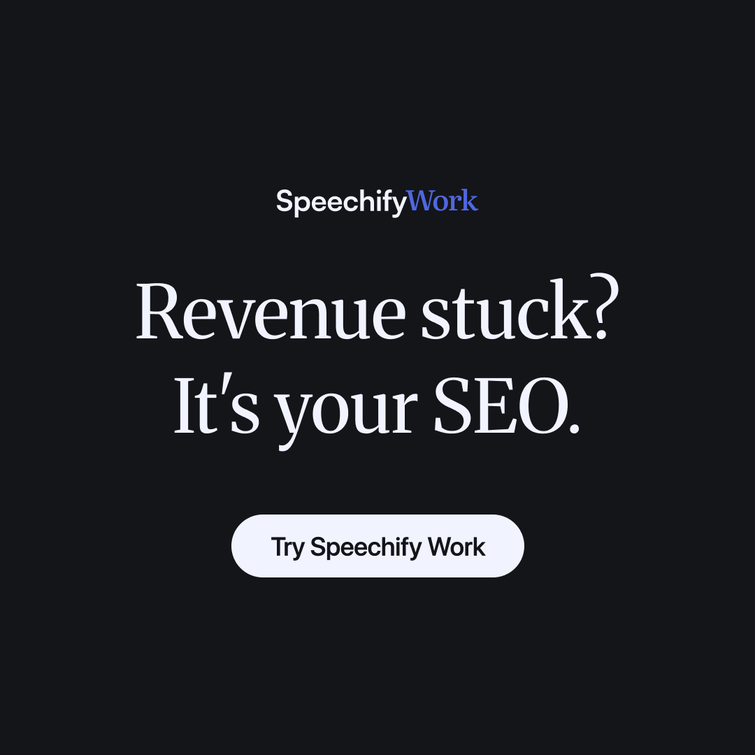 Speechify Facebook ad