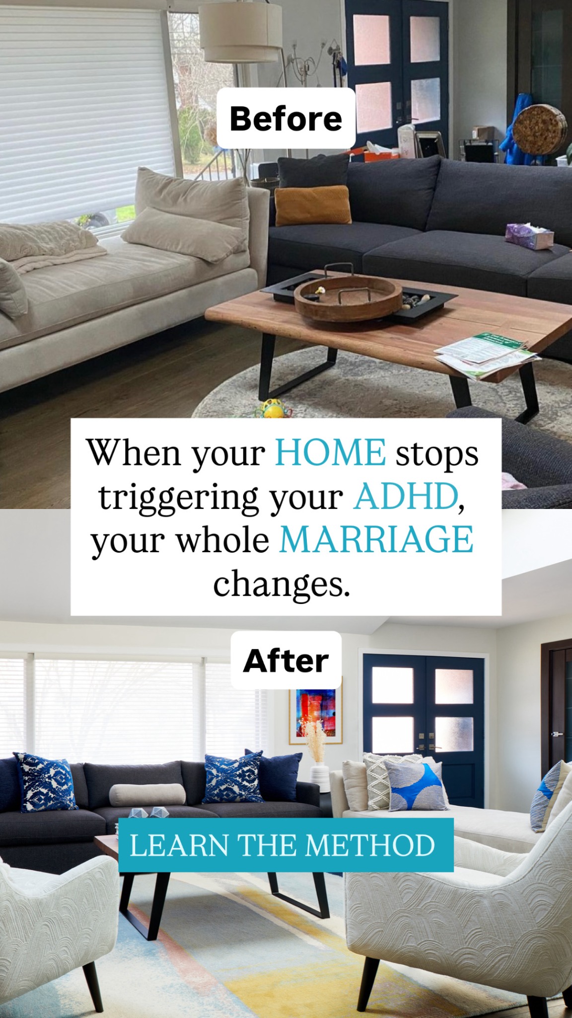 Sensorize Your Space Facebook ad: Make your home 10x less overwhelming