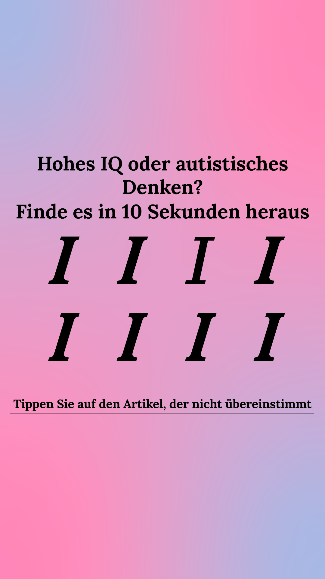 International Brain Test Facebook ad