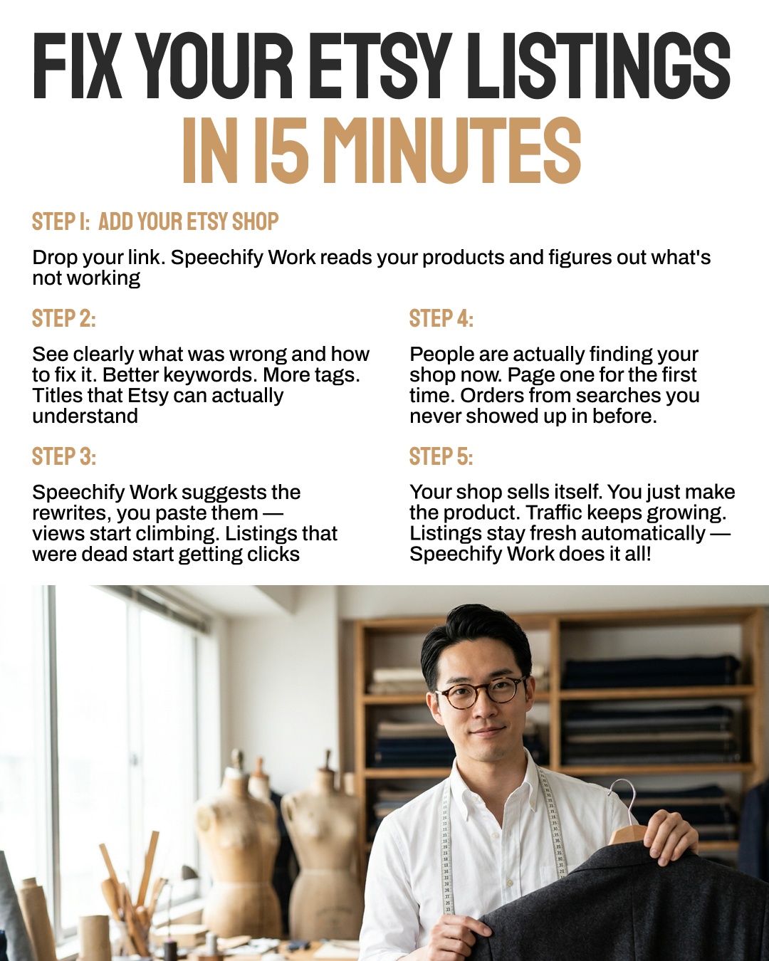 Speechify Work Facebook ad