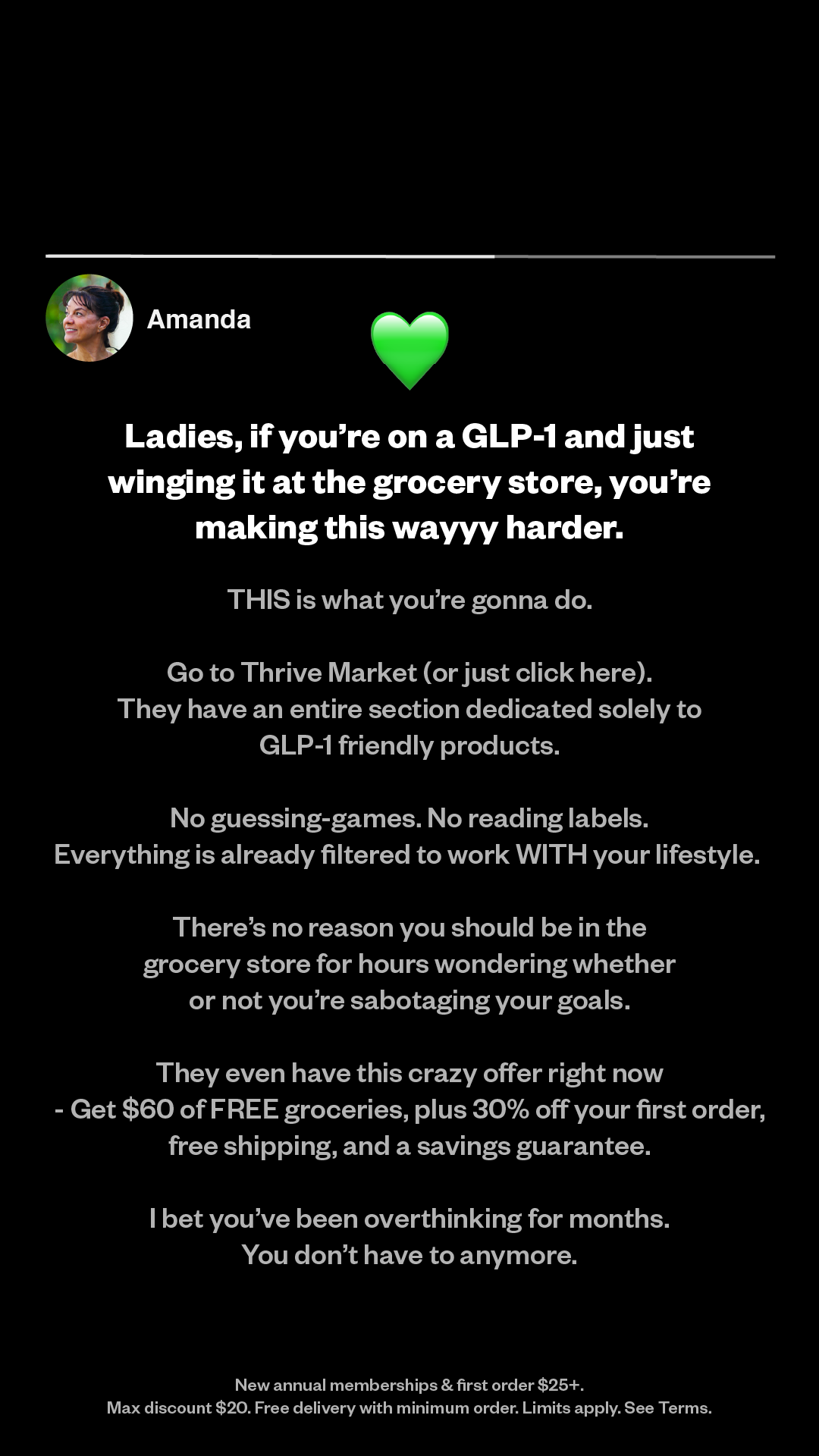 Thrive Market Facebook ad