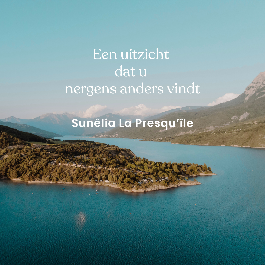 Sunêlia Facebook ad: De bergen, een helder meer.