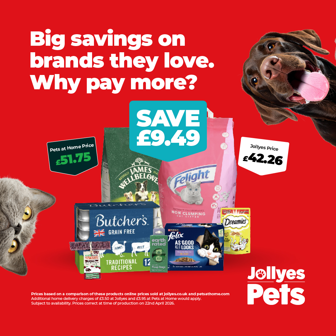 Jollyes - The Pet People Facebook ad: Big brand faves for less