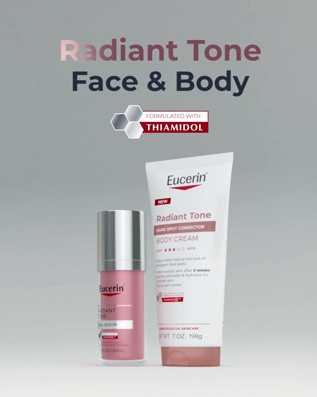 Eucerin Facebook ad: Reduce the look of dark spots with Eucerin…