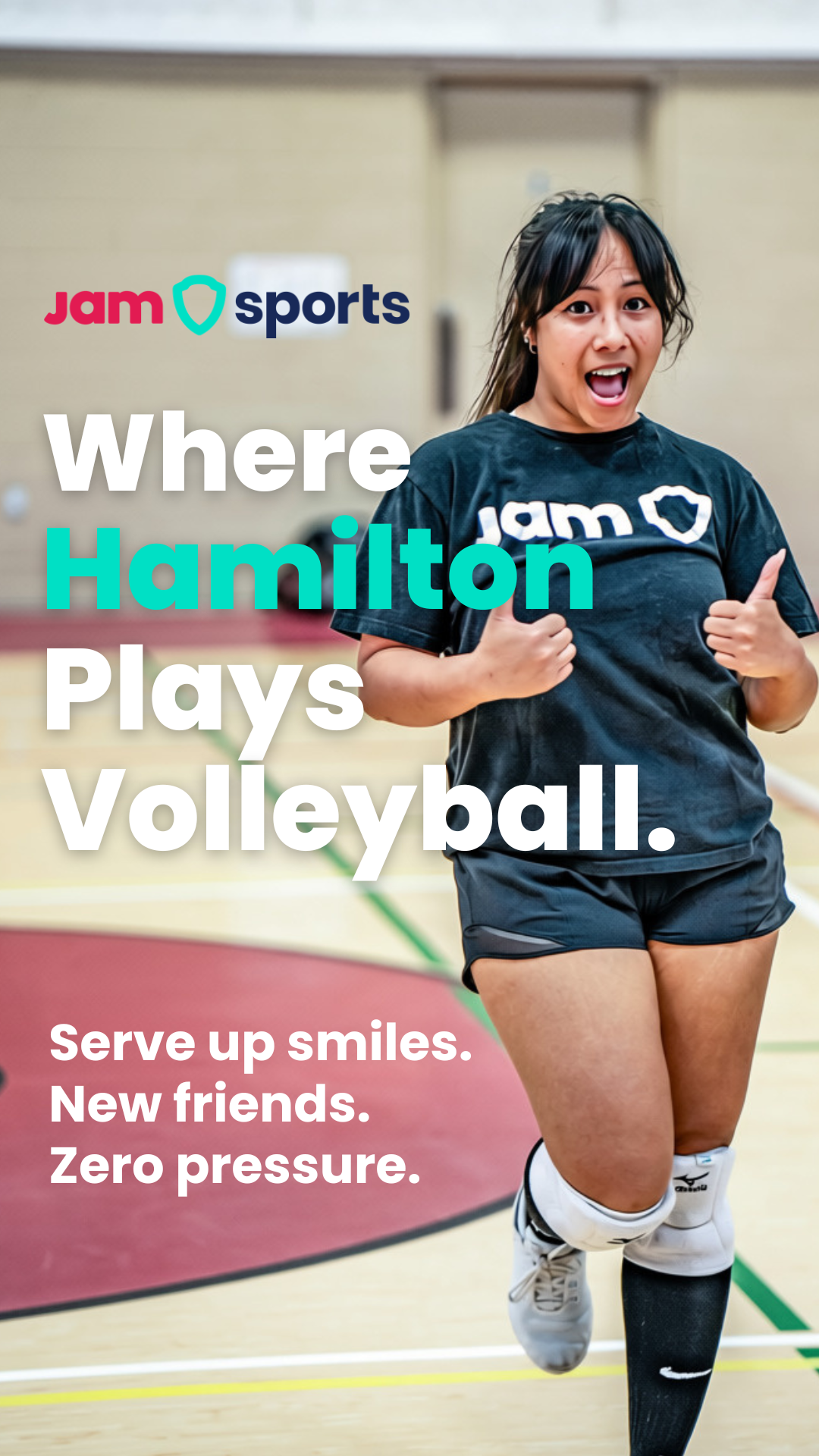 JAM Sports Hamilton Facebook ad: LIFE IS BETTER WITH VOLLEYBALL