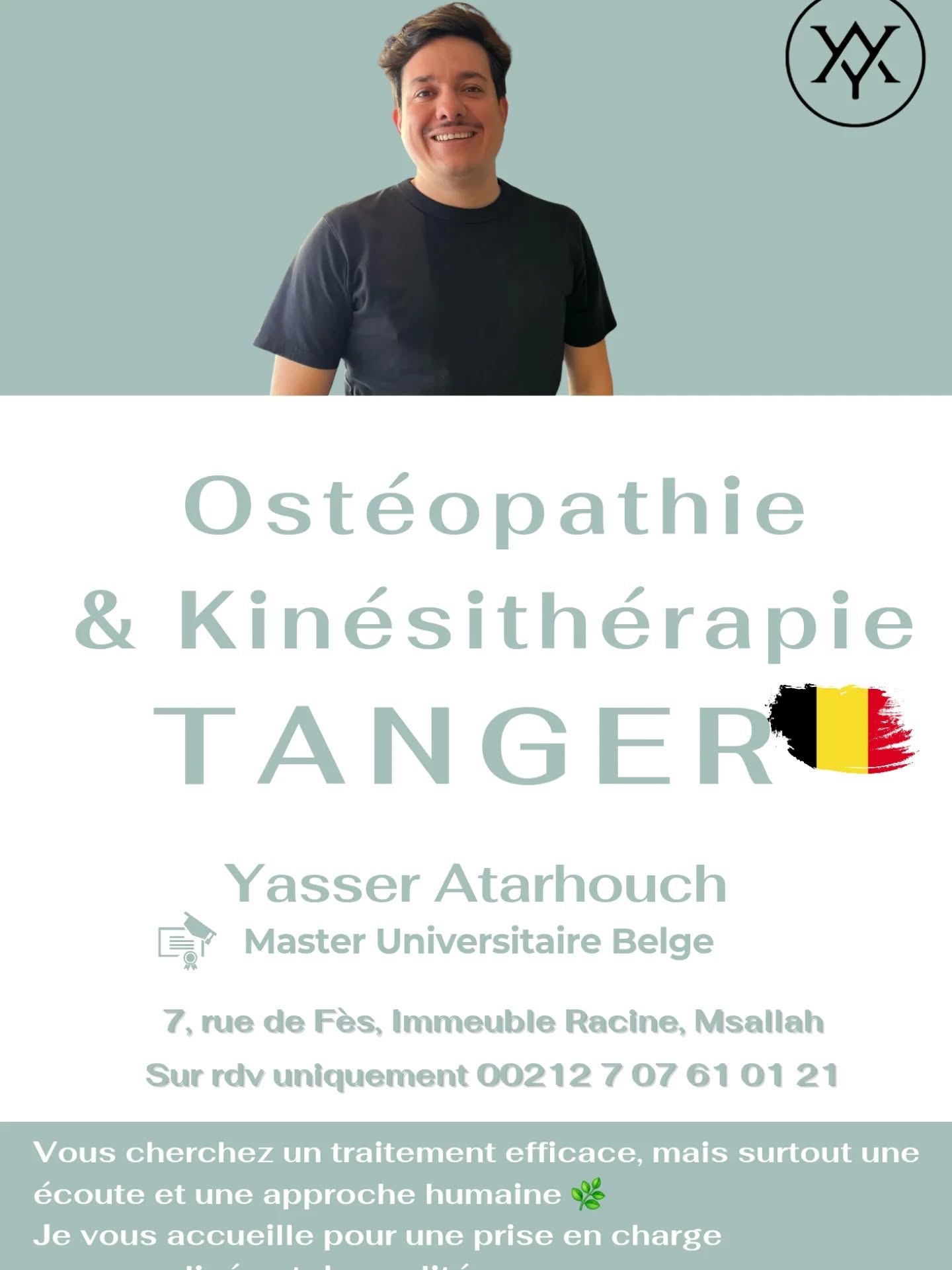 yasseratarhouch Facebook ad: Kinésithérapeute, ostéopathe et thérapeute…