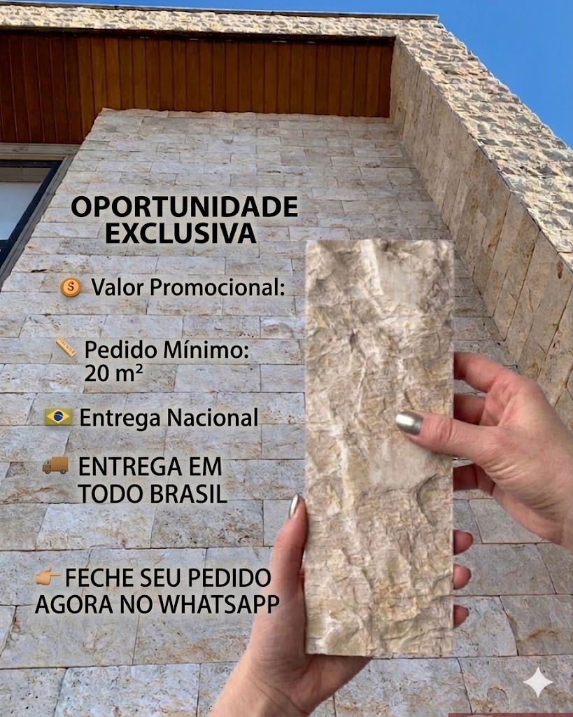 Travertino Rock Face Premium Facebook ad: Pedras Naturais Direto da Jazida Converse conosco